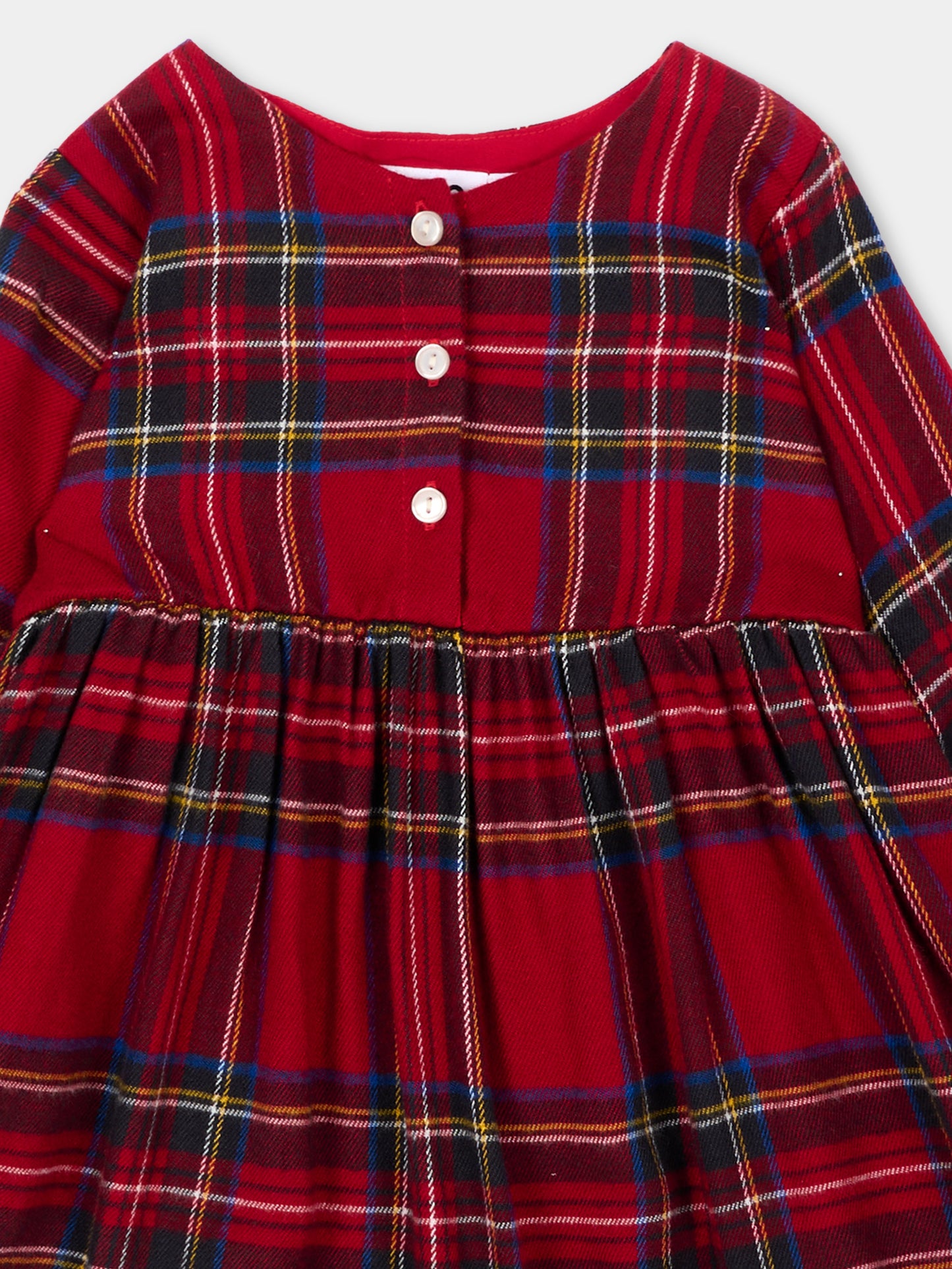 Vestito rosso Cele per neonata tartan,Molo,4W26E215 5778