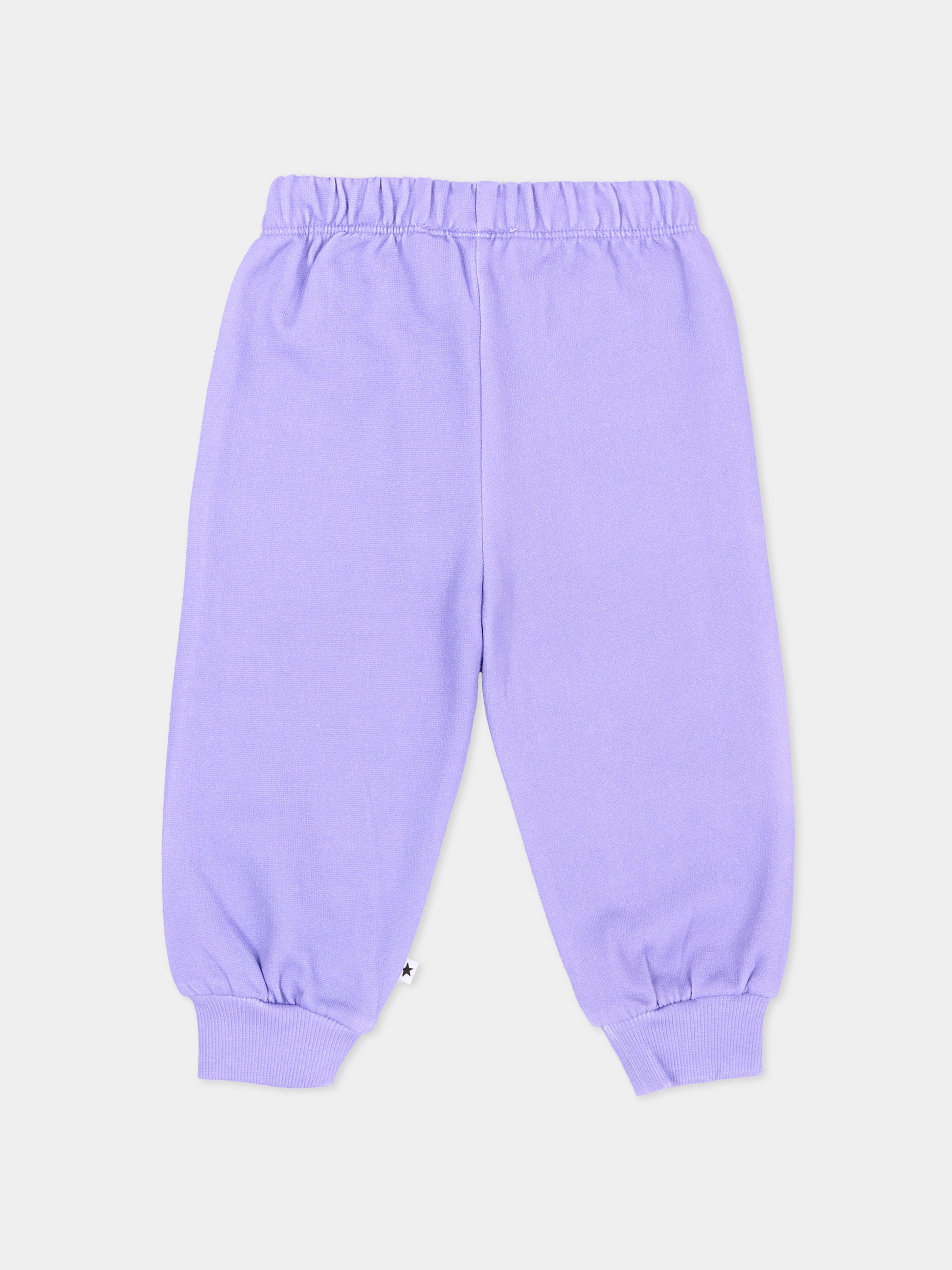 Pantaloni lilla Simeon per neonata con cuccioli,Molo,4W26I201 5783