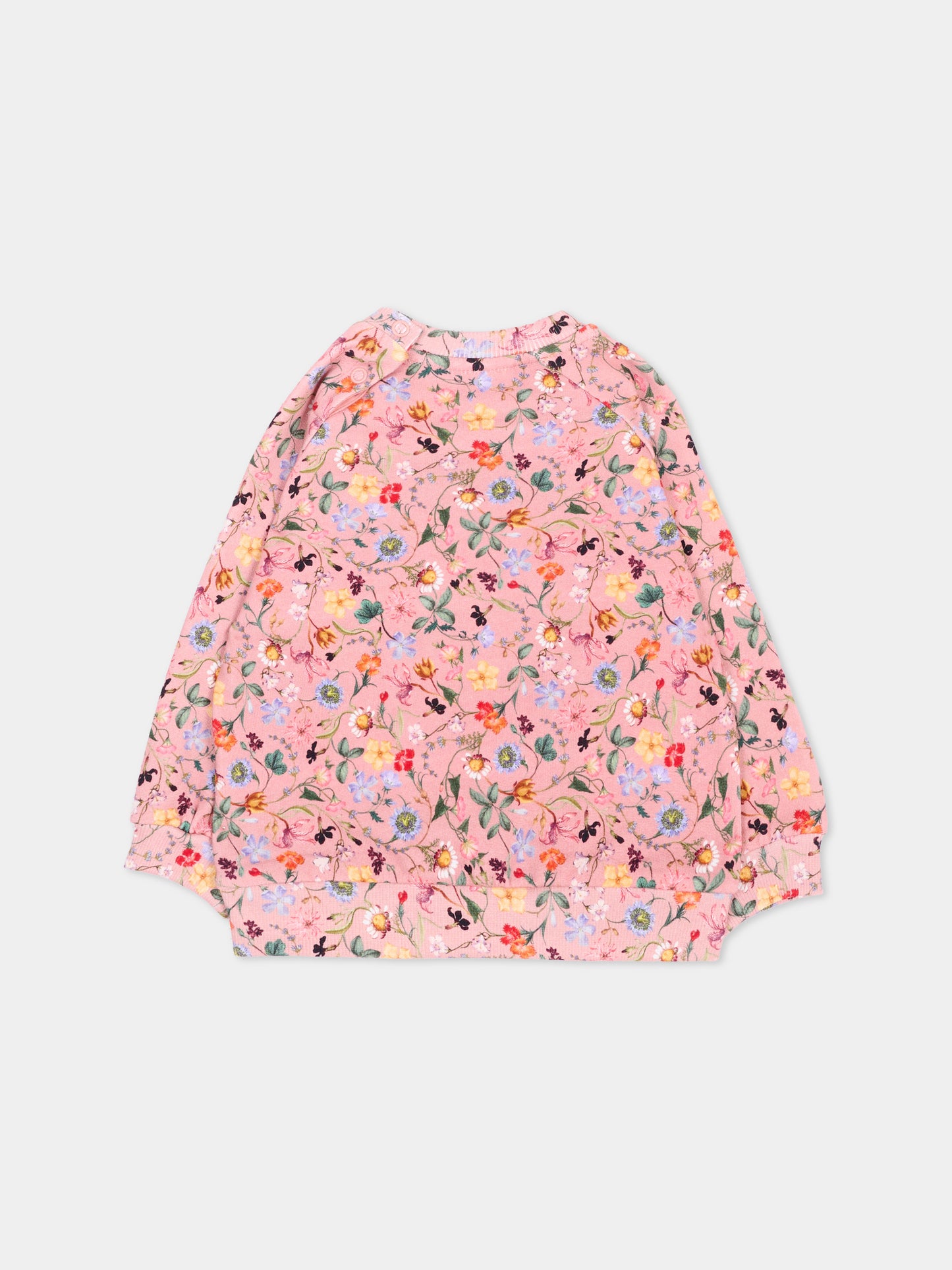 Felpa rosa Disc per neonata floreale,Molo,4W26J201 9796