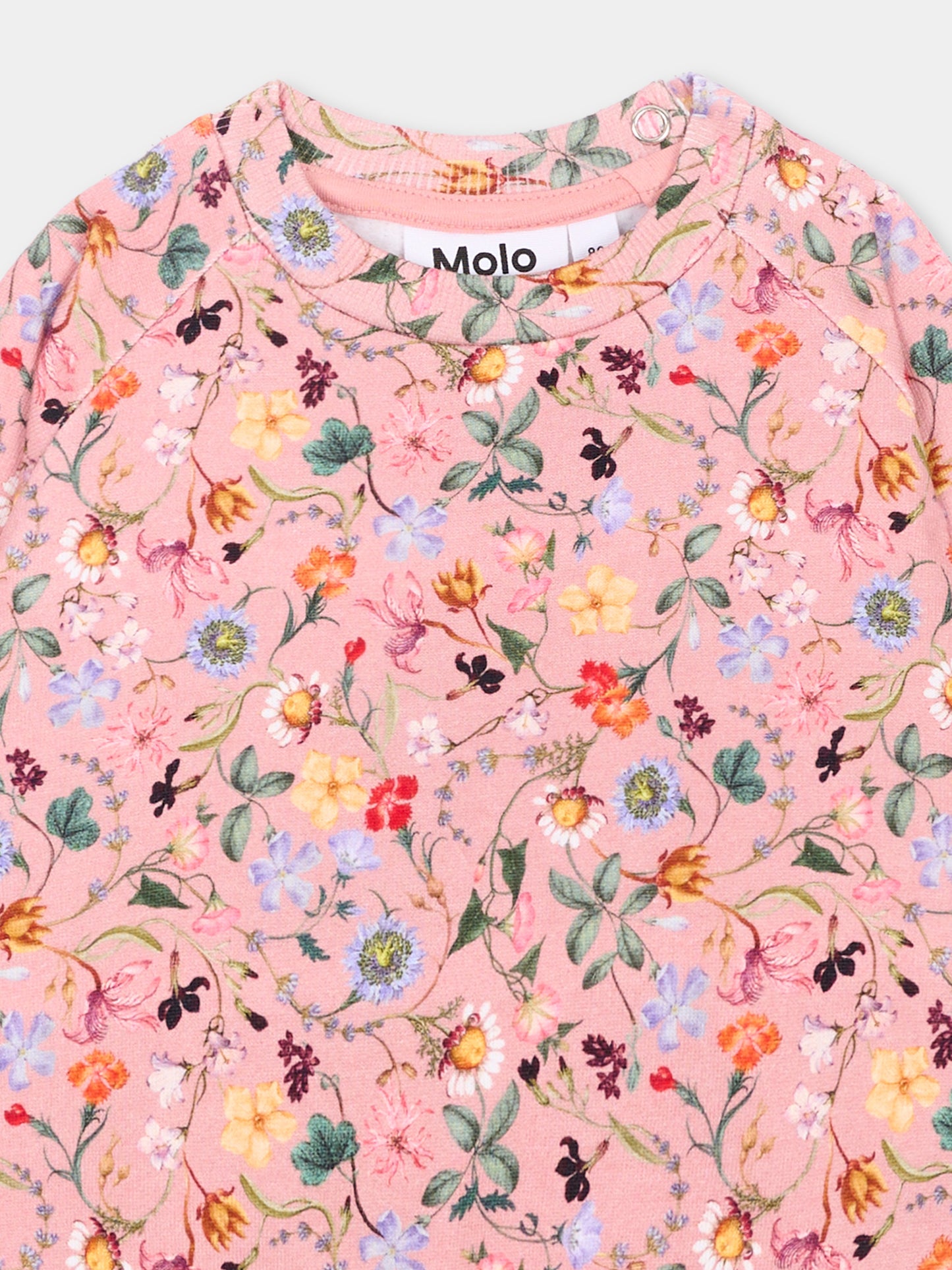 Felpa rosa Disc per neonata floreale,Molo,4W26J201 9796