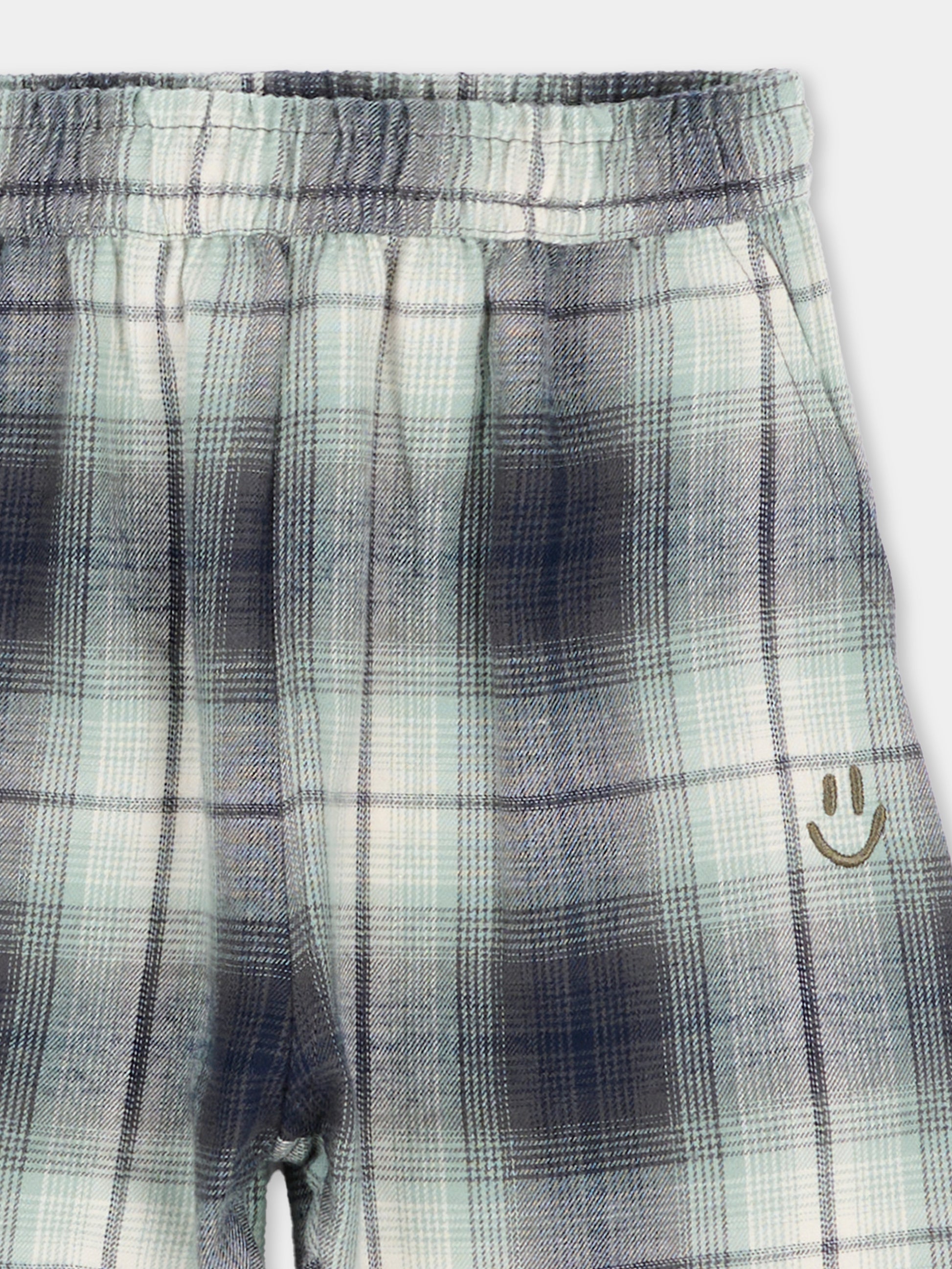 Pantalone Sois blu per neonato tartan,Molo,6W26I101 5901