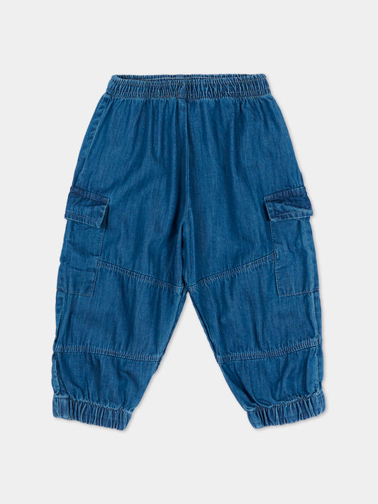 Jeans denim Cargo Sae blu per neonato,Molo,6W26I124 8074