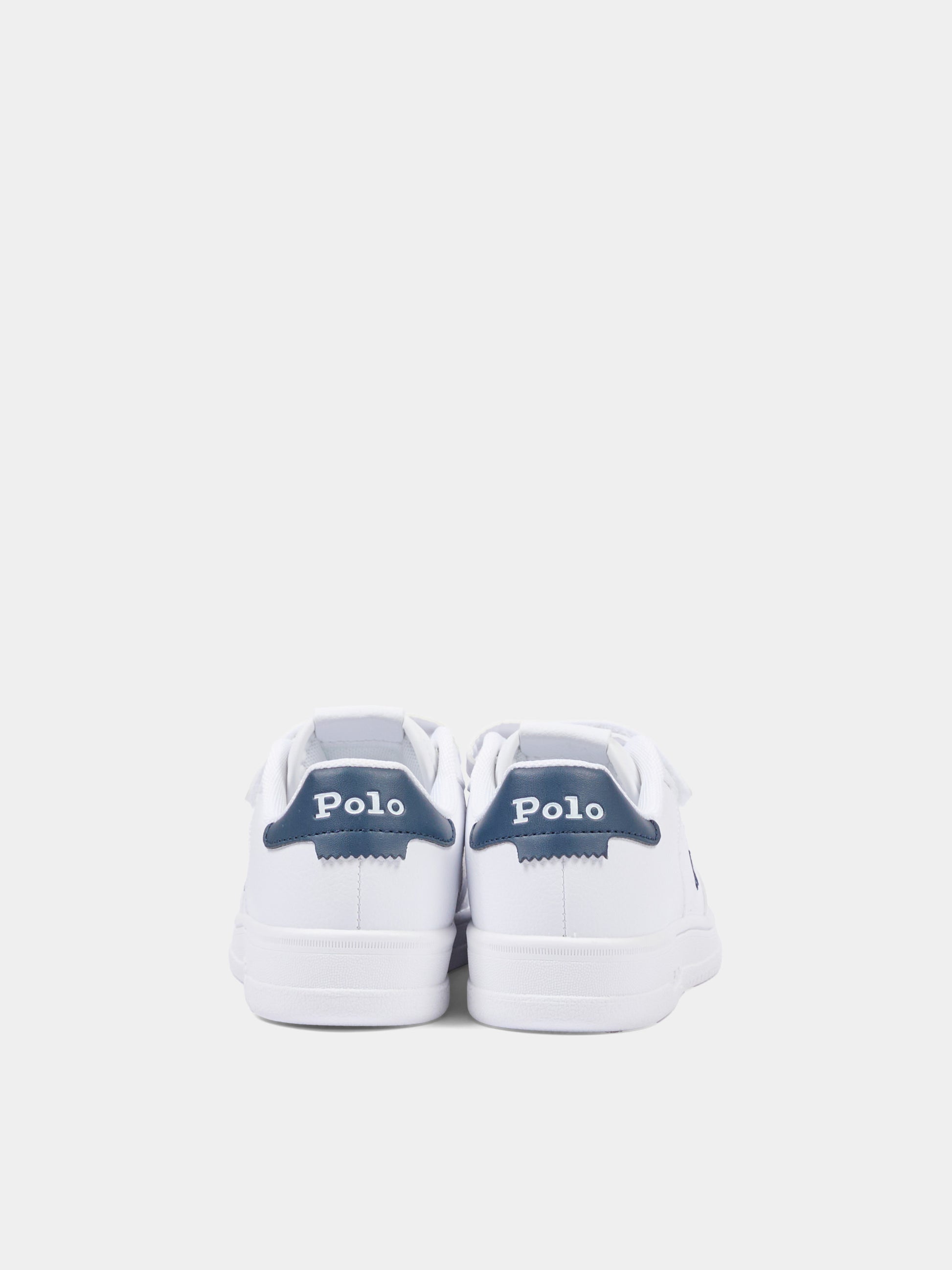 Sneakers bianche per bambini con Polo Pony,Ralph Lauren Kids,RL02438102