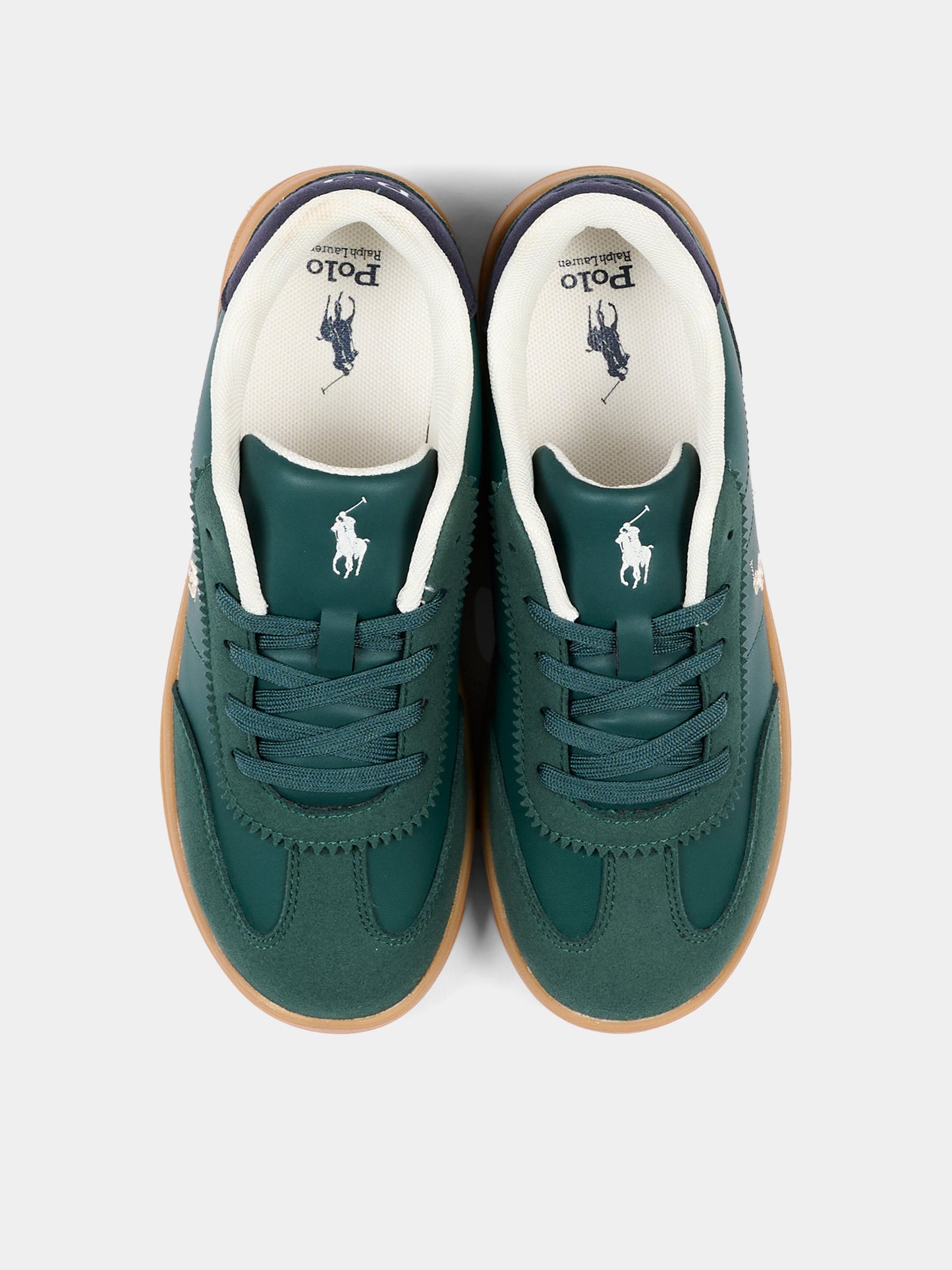 Sneakers verdi per bambino con Polo pony,Ralph Lauren Kids,RL05860301