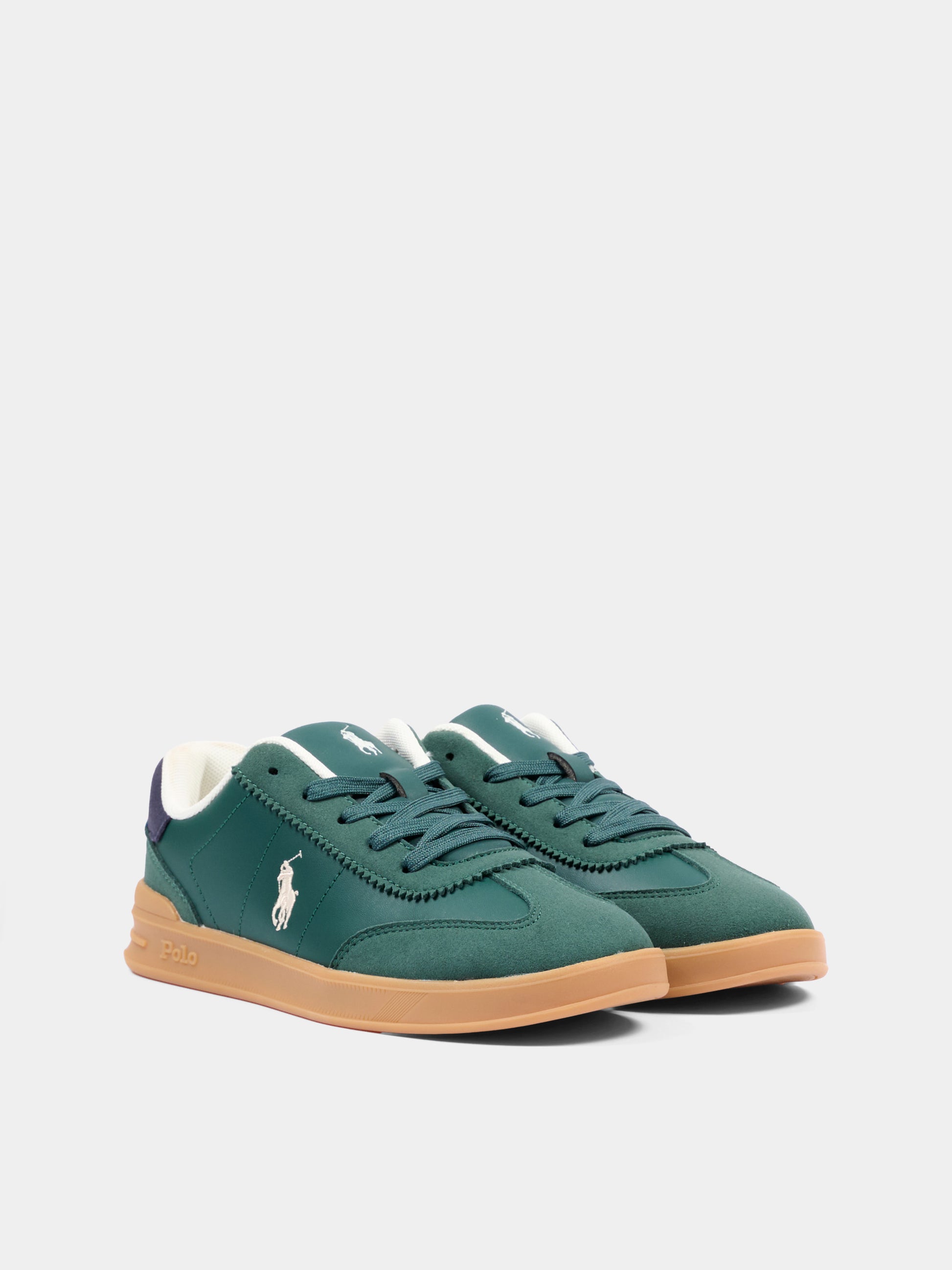 Sneakers verdi per bambino con Polo pony,Ralph Lauren Kids,RL05860301