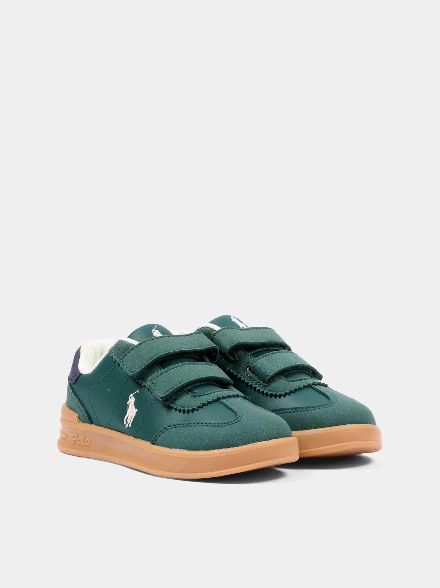 Sneakers verdi per bambino con Polo Pony,Ralph Lauren Kids,RL05862301