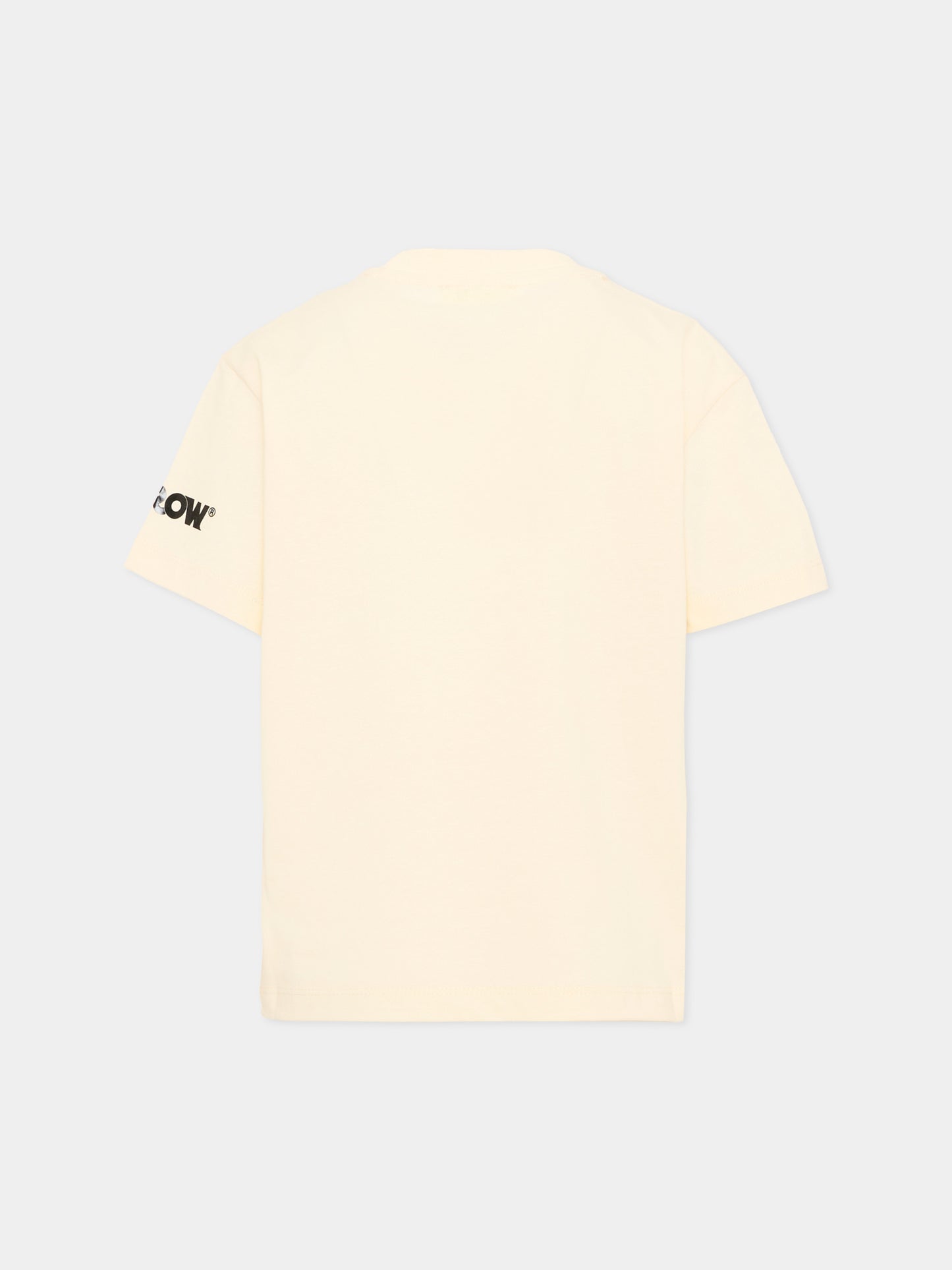 T-Shirt avorio per bambino con smile,Barrow,F6BKJBTH065 013