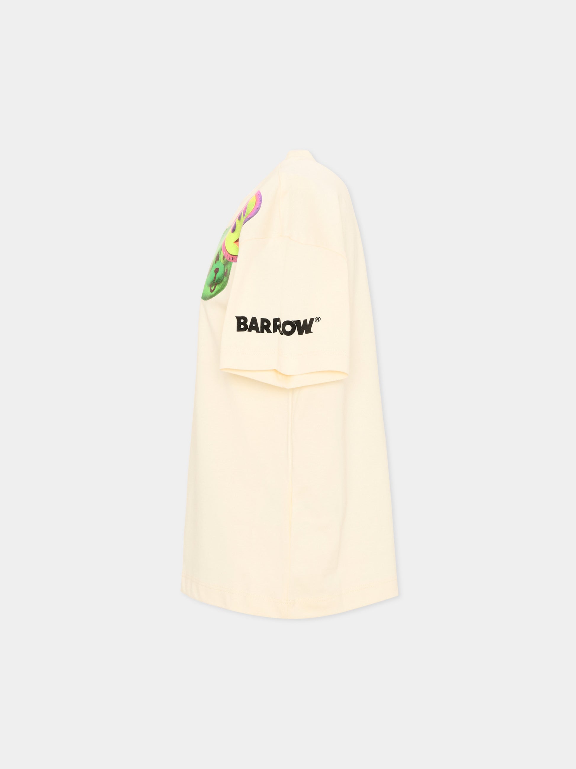 T-Shirt avorio per bambino con smile,Barrow,F6BKJBTH065 013