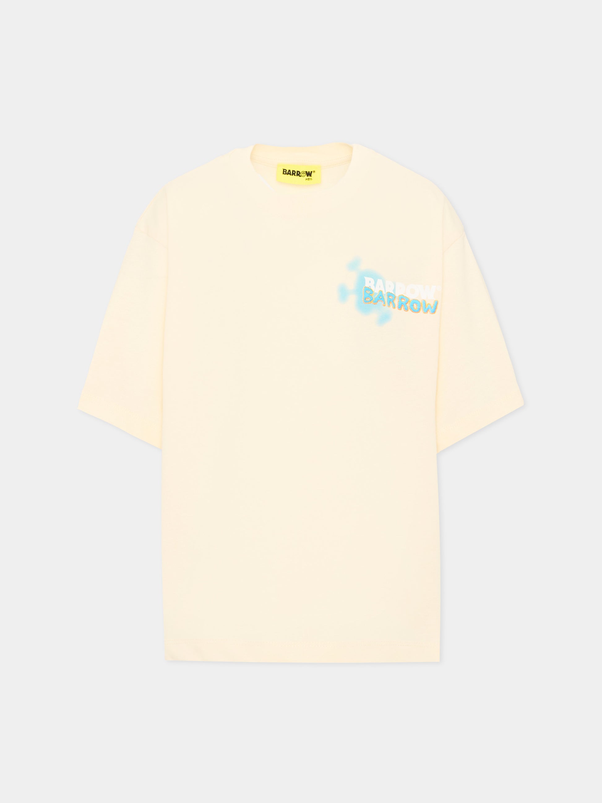 T-Shirt avorio per bambino con logo,Barrow,F6BKJBTH066 013