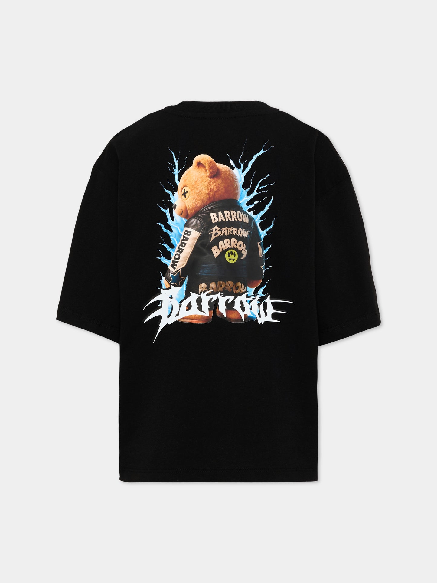 T-Shirt nera per bambino con orsetto,Barrow,F6BKJBTH069 110