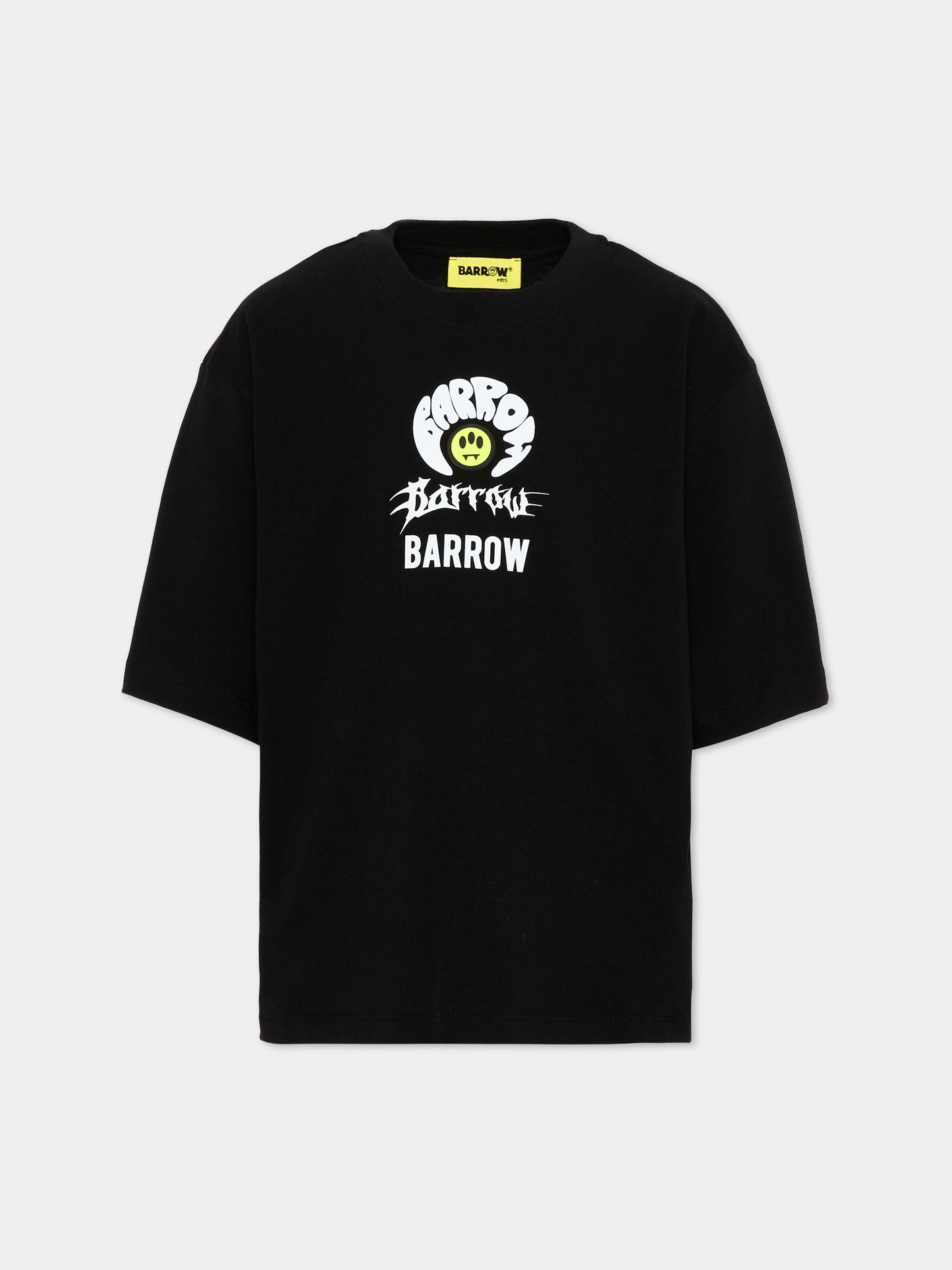 T-Shirt nera per bambino con orsetto,Barrow,F6BKJBTH069 110