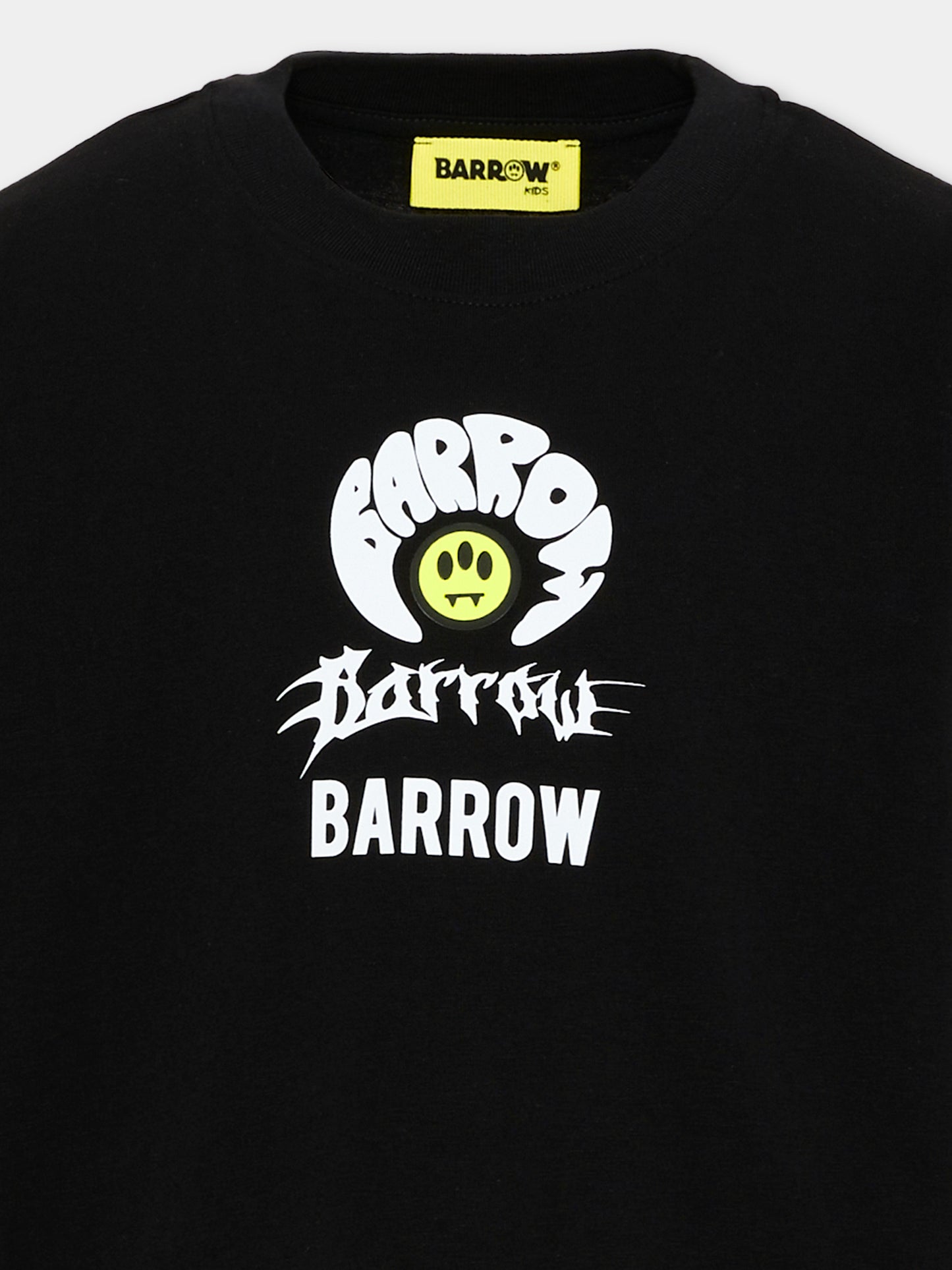 T-Shirt nera per bambino con orsetto,Barrow,F6BKJBTH069 110
