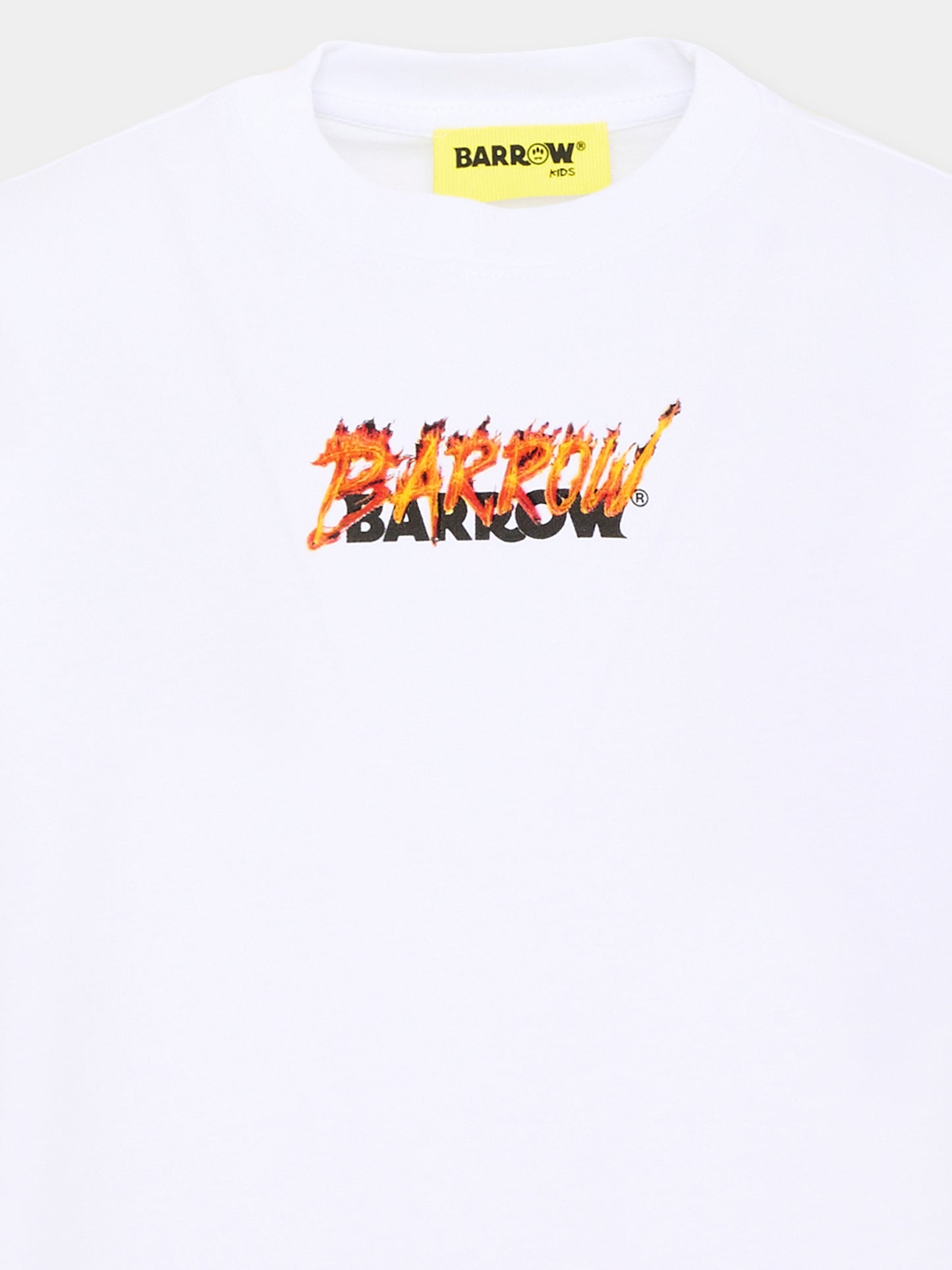 T-Shirt bianca per bambino con logo,Barrow,F6BKJBTH088 002