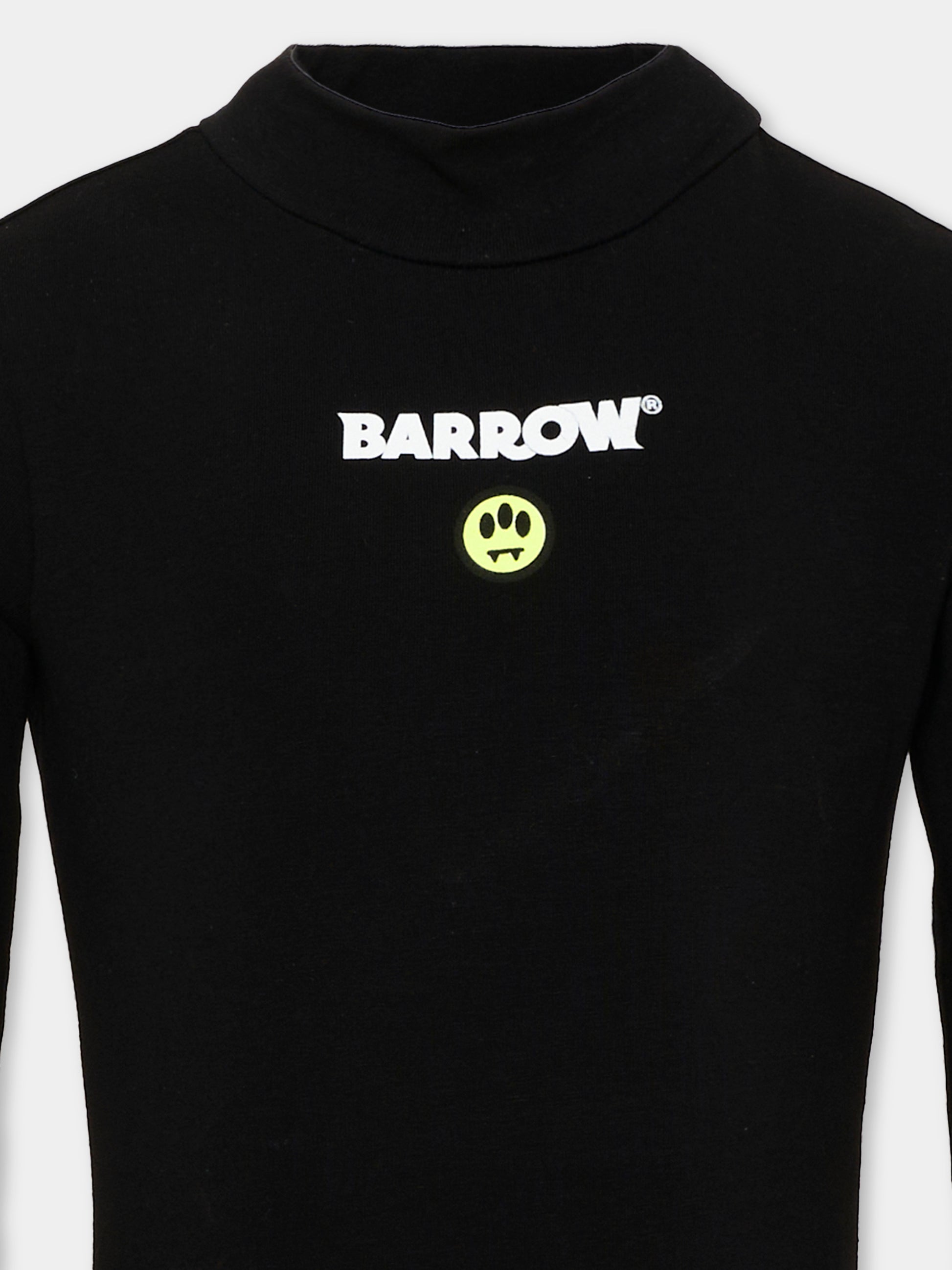 Body nero per bambina con logo,Barrow,F6BKJGBS122 110