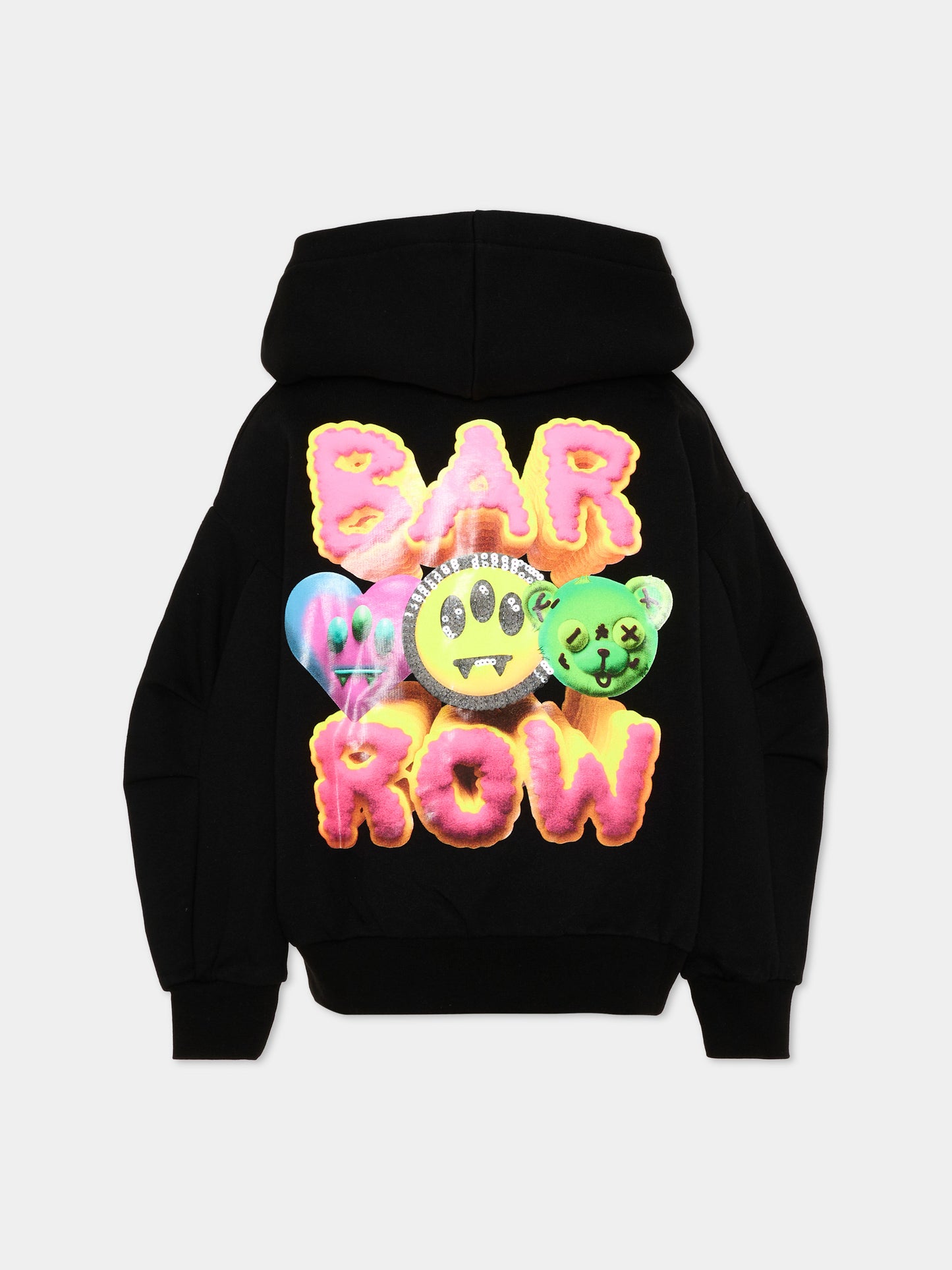 Felpa nera per bambina con logo,Barrow,F6BKJGHS171 110