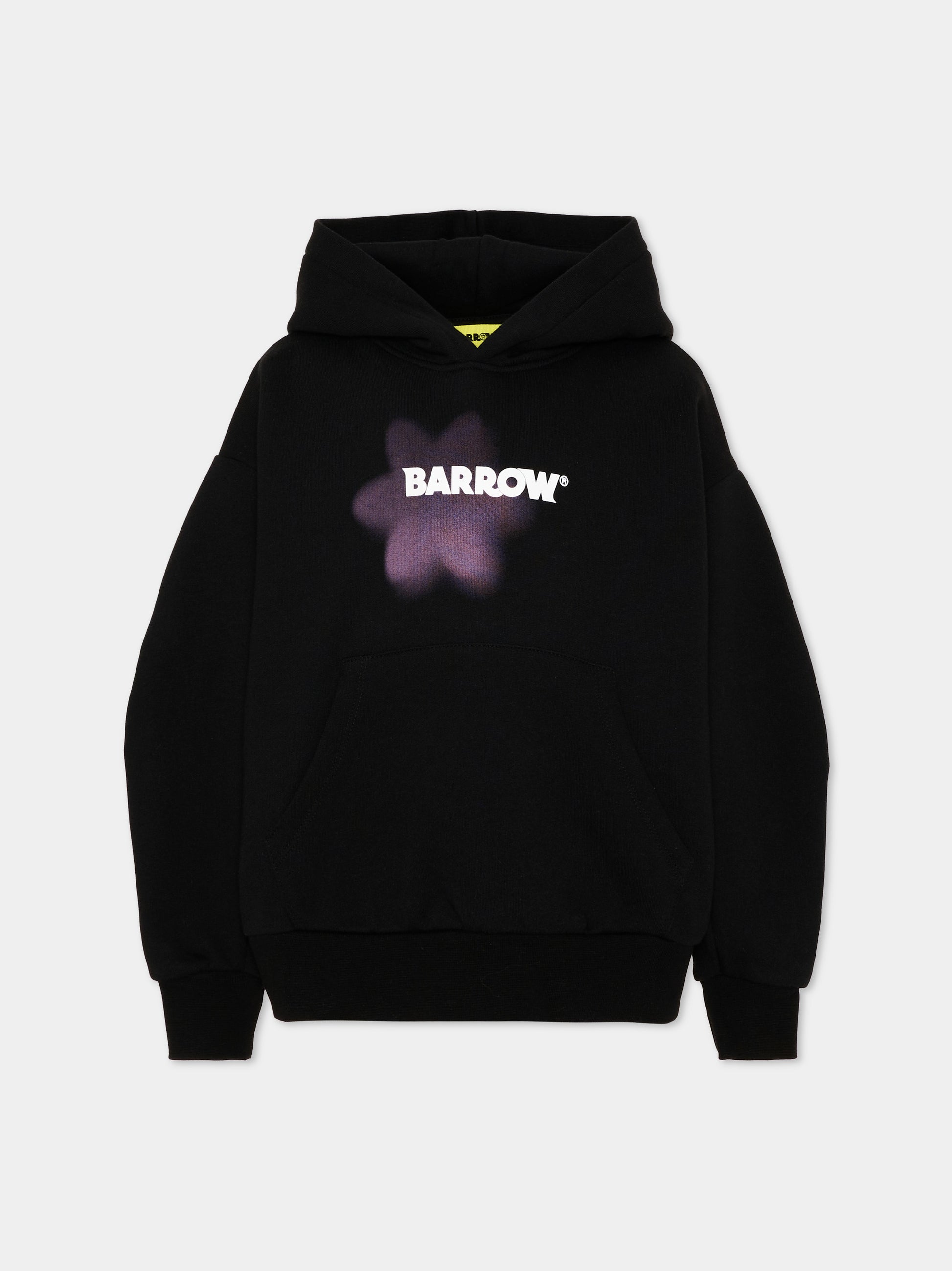 Felpa nera per bambina con logo,Barrow,F6BKJGHS171 110