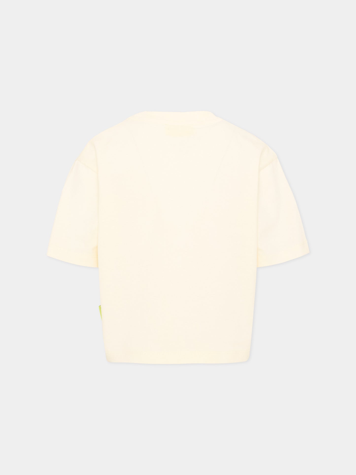 T-shirt avorio per bambina con logo,Barrow,F6BKJGTH011 013