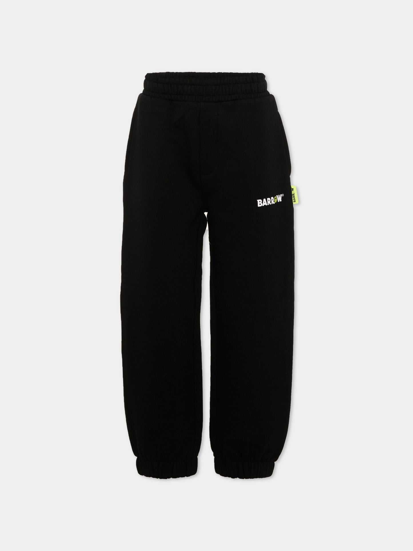 Pantalone nero per bambini con logo,Barrow,F6BKJUFP013 110