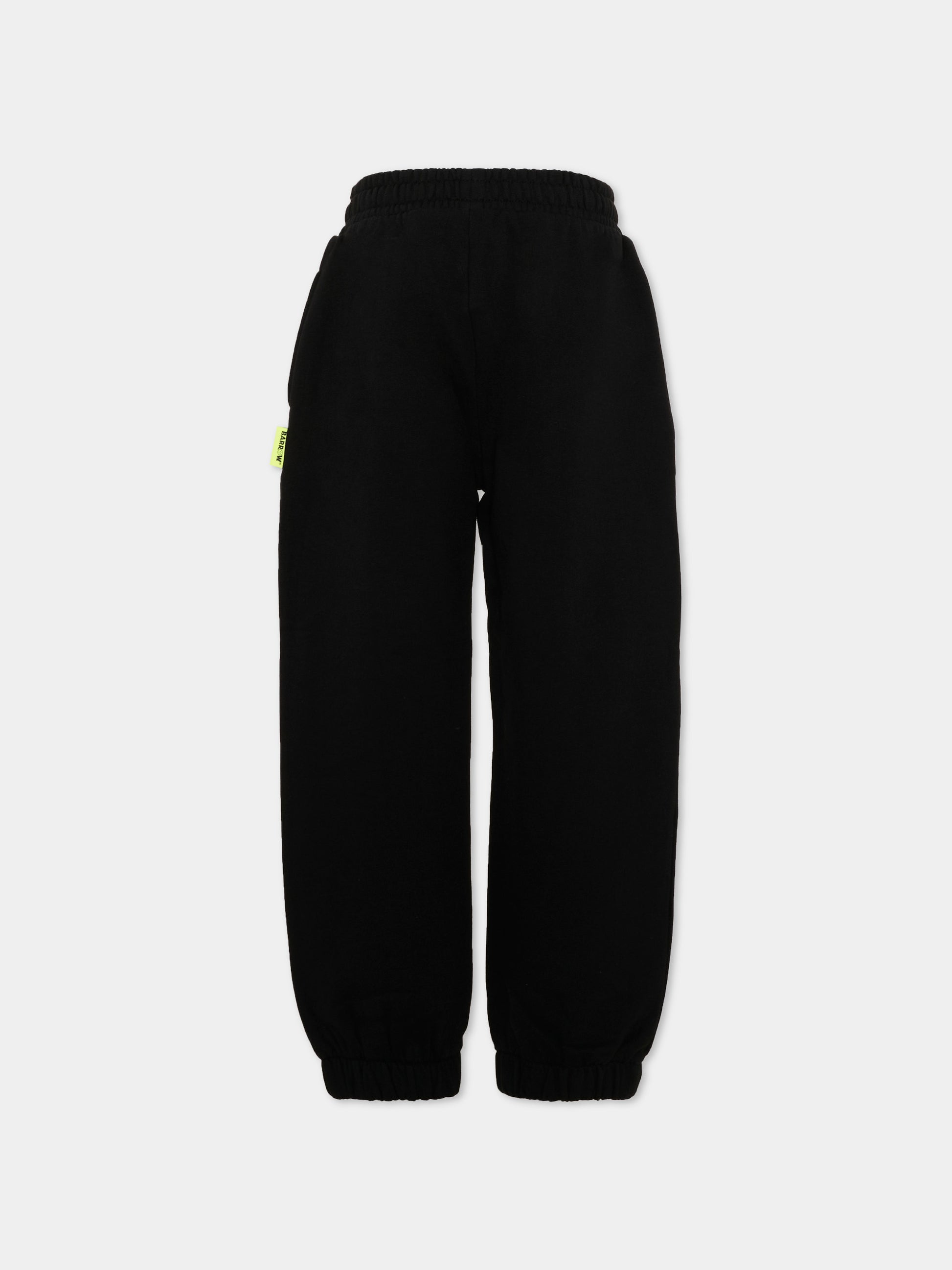 Pantalone nero per bambini con logo,Barrow,F6BKJUFP013 110