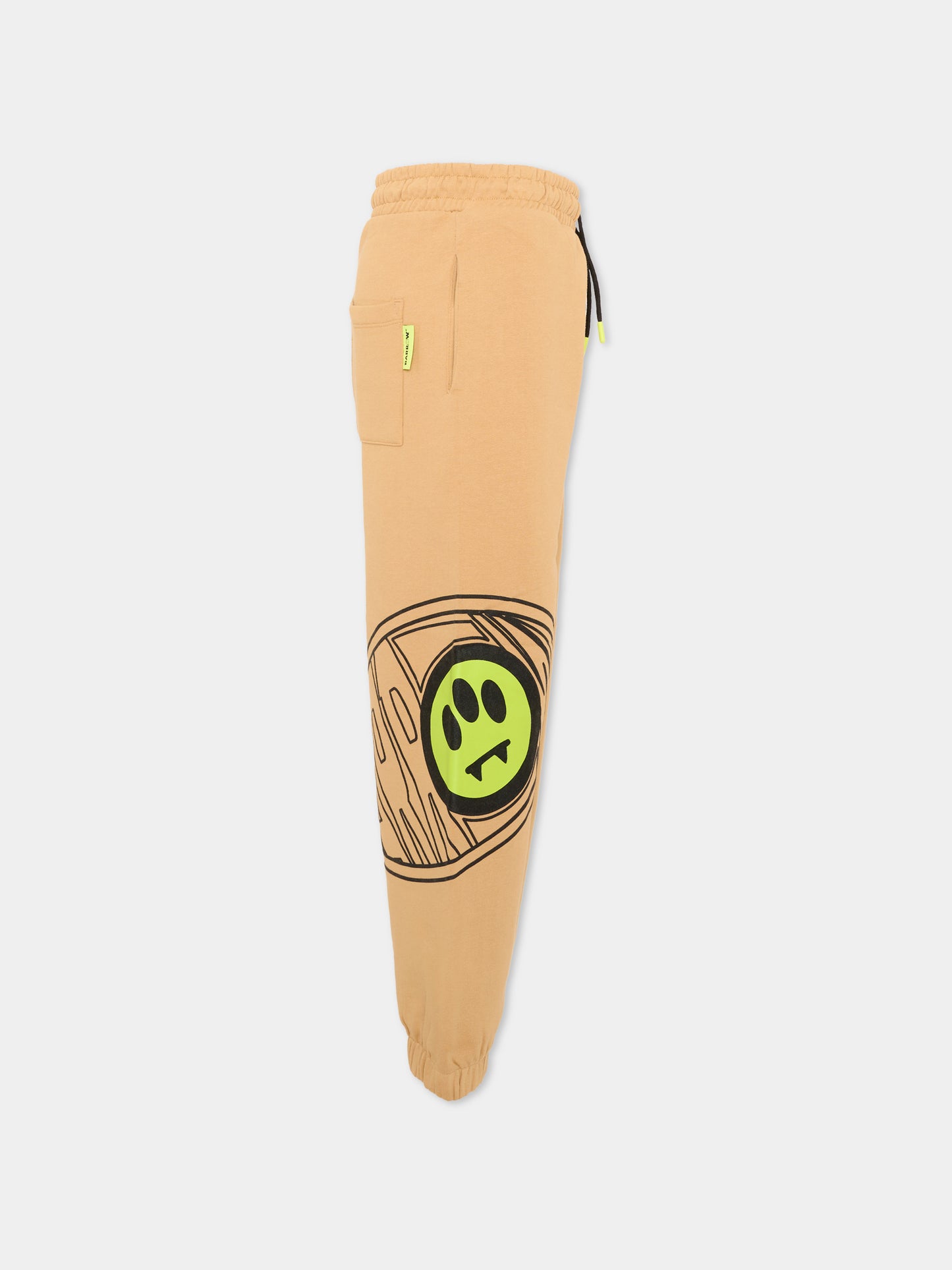 Pantalone beige per bambini con stampa,Barrow,F6BKJUFP034 413