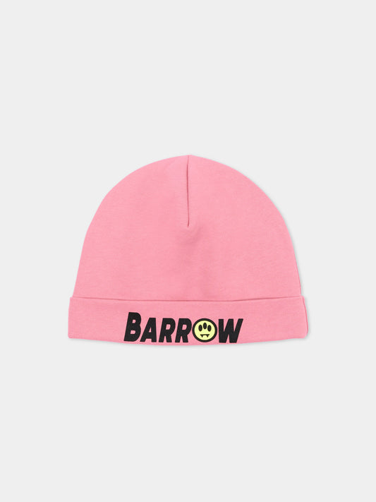 Berretto rosa per bambina con logo,Barrow,F6BKJUHT112 409