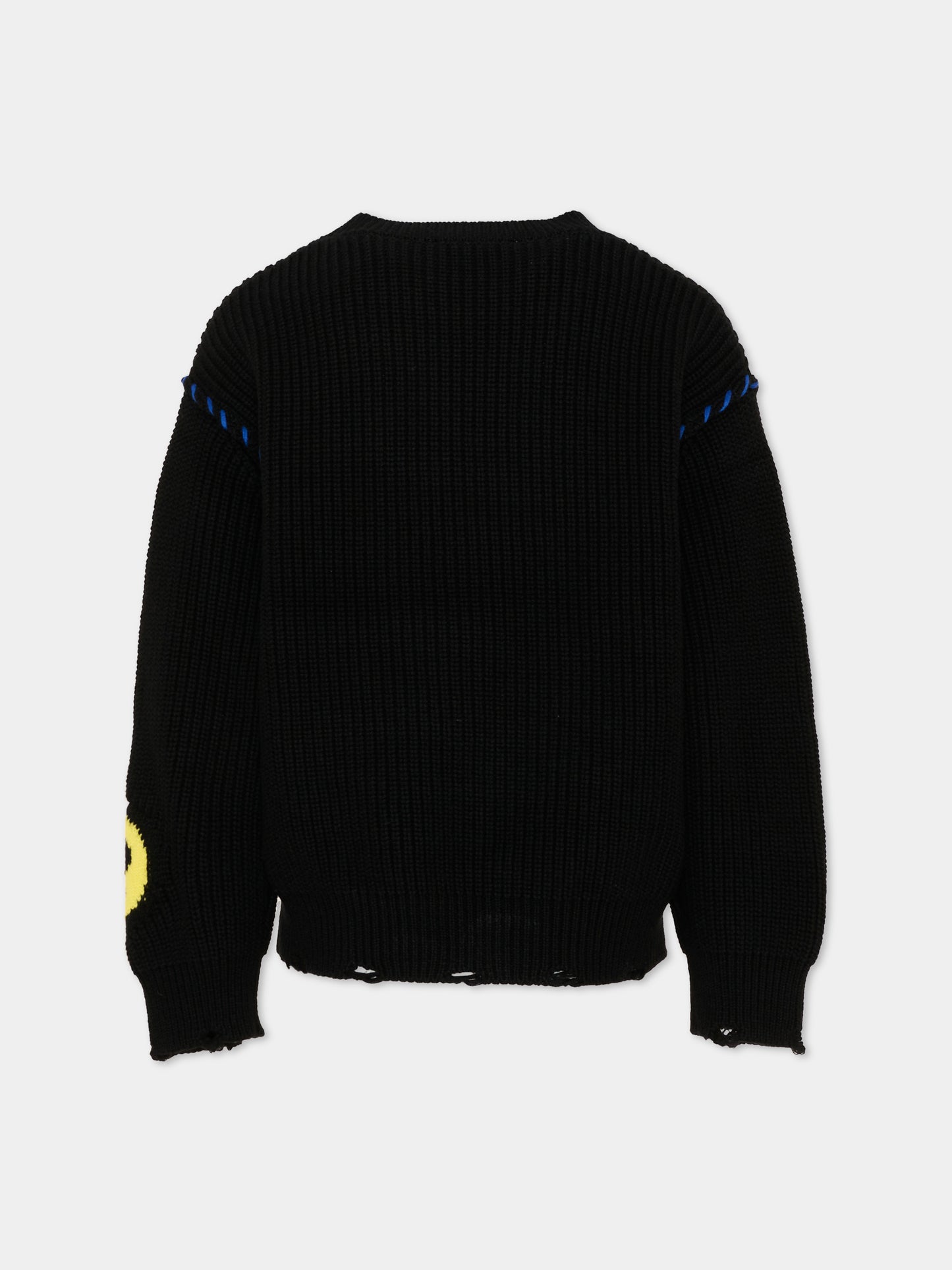 Maglione nero per bambini con ricamo,Barrow,F6BKJUJP040 110
