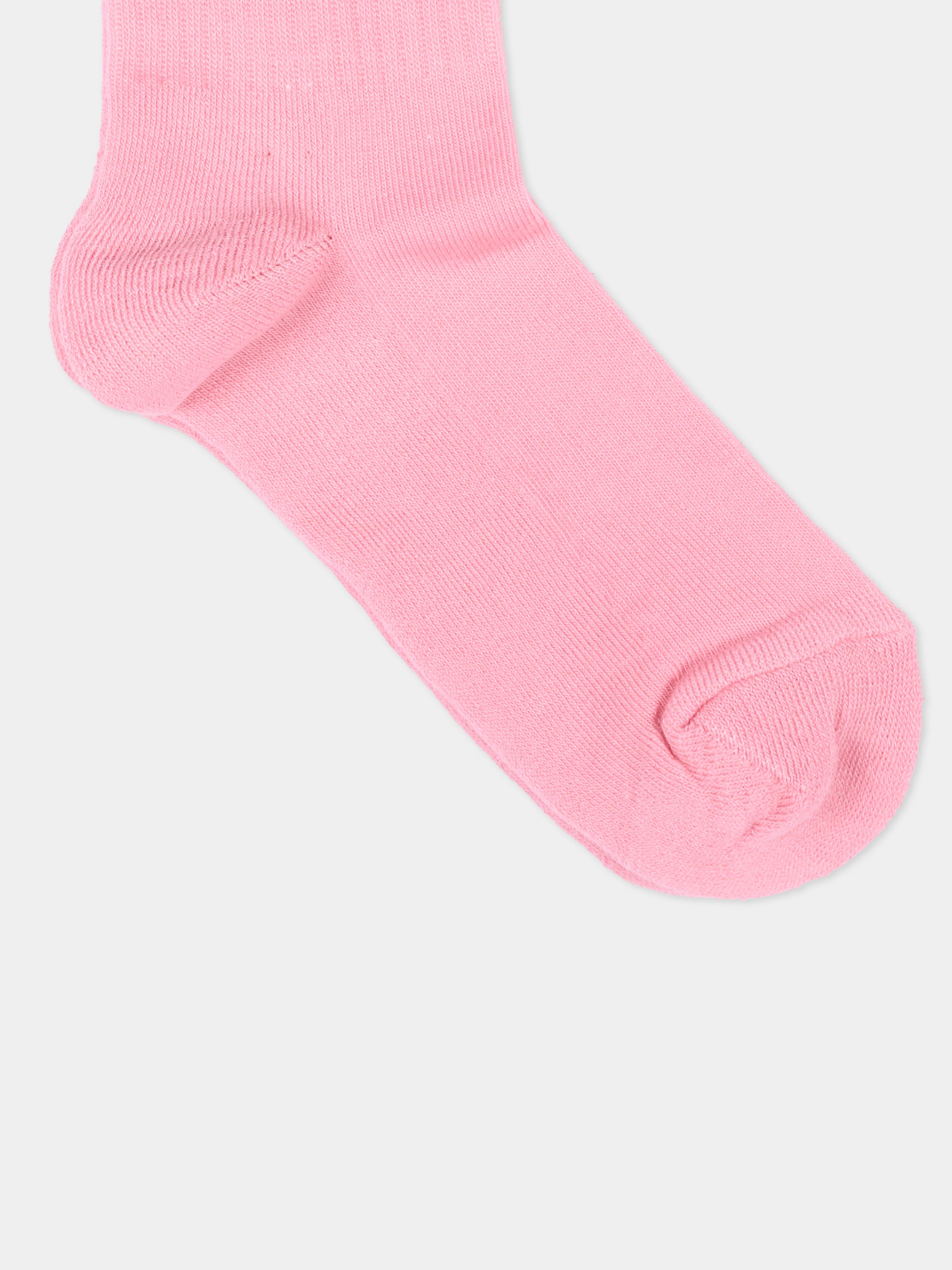 Calza Spugna rosa per bambina con logo,Barrow,F6BKJUSO093 409