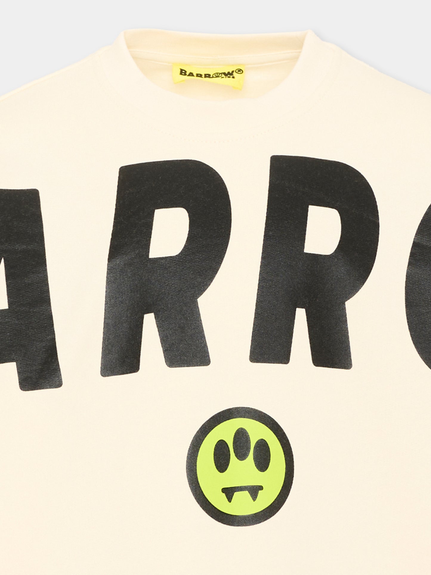 Felpa avorio per bambini con logo,Barrow,F6BKJUSW016 013