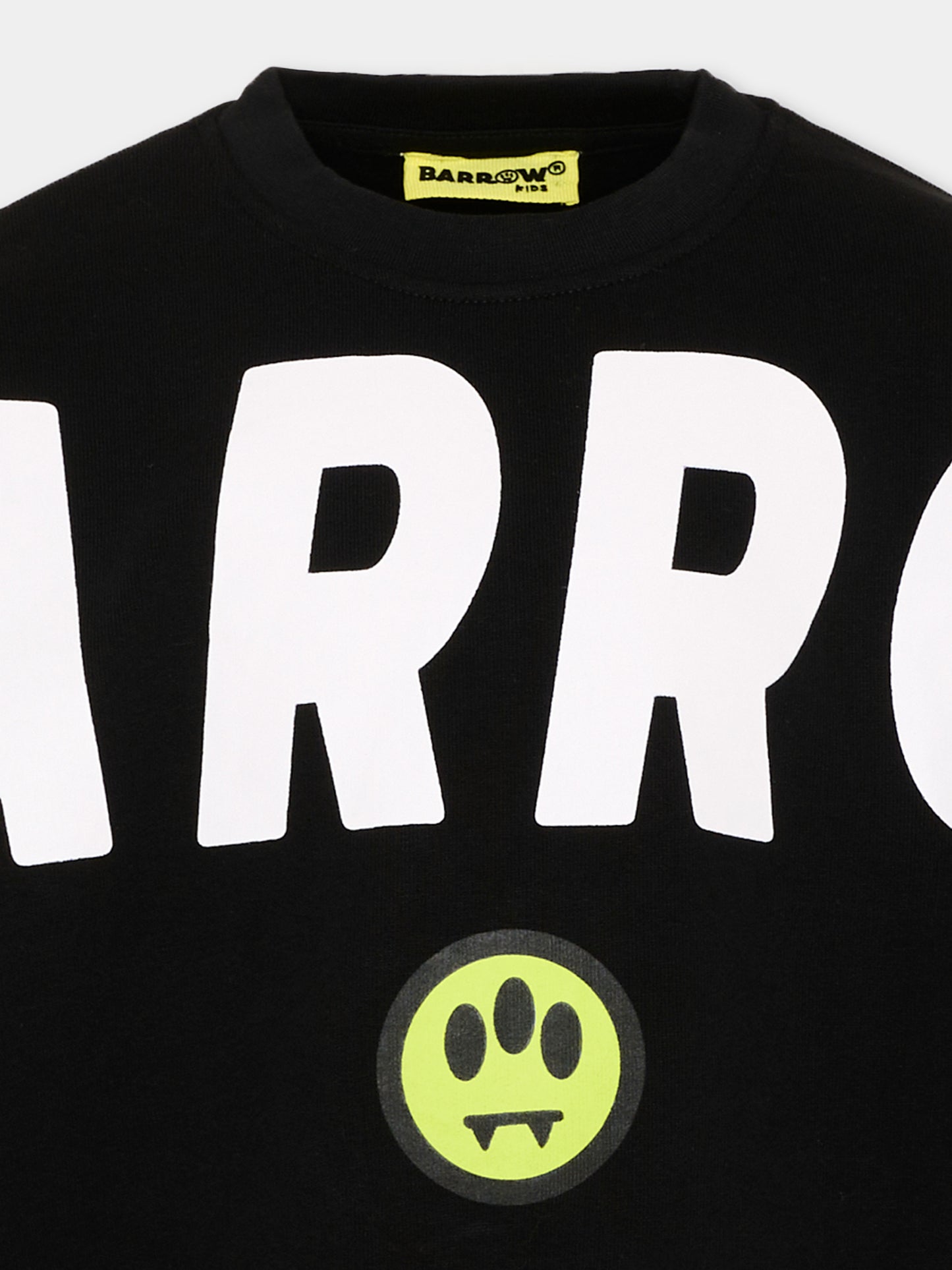 Felpa nera per bambini con lettering,Barrow,F6BKJUSW016 110