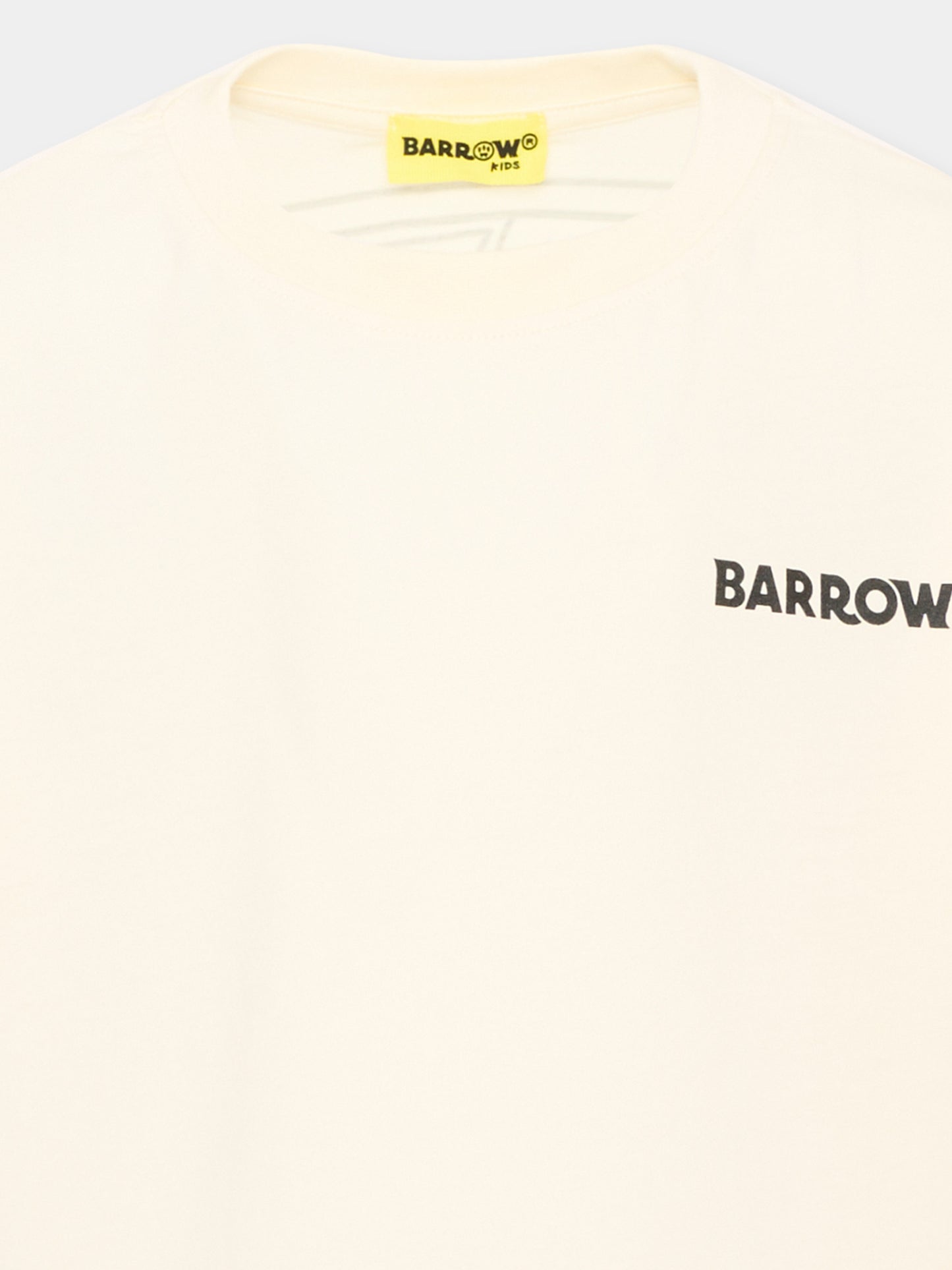 T-shirt avorio per bambini con logo,Barrow,F6BKJUTH033 013