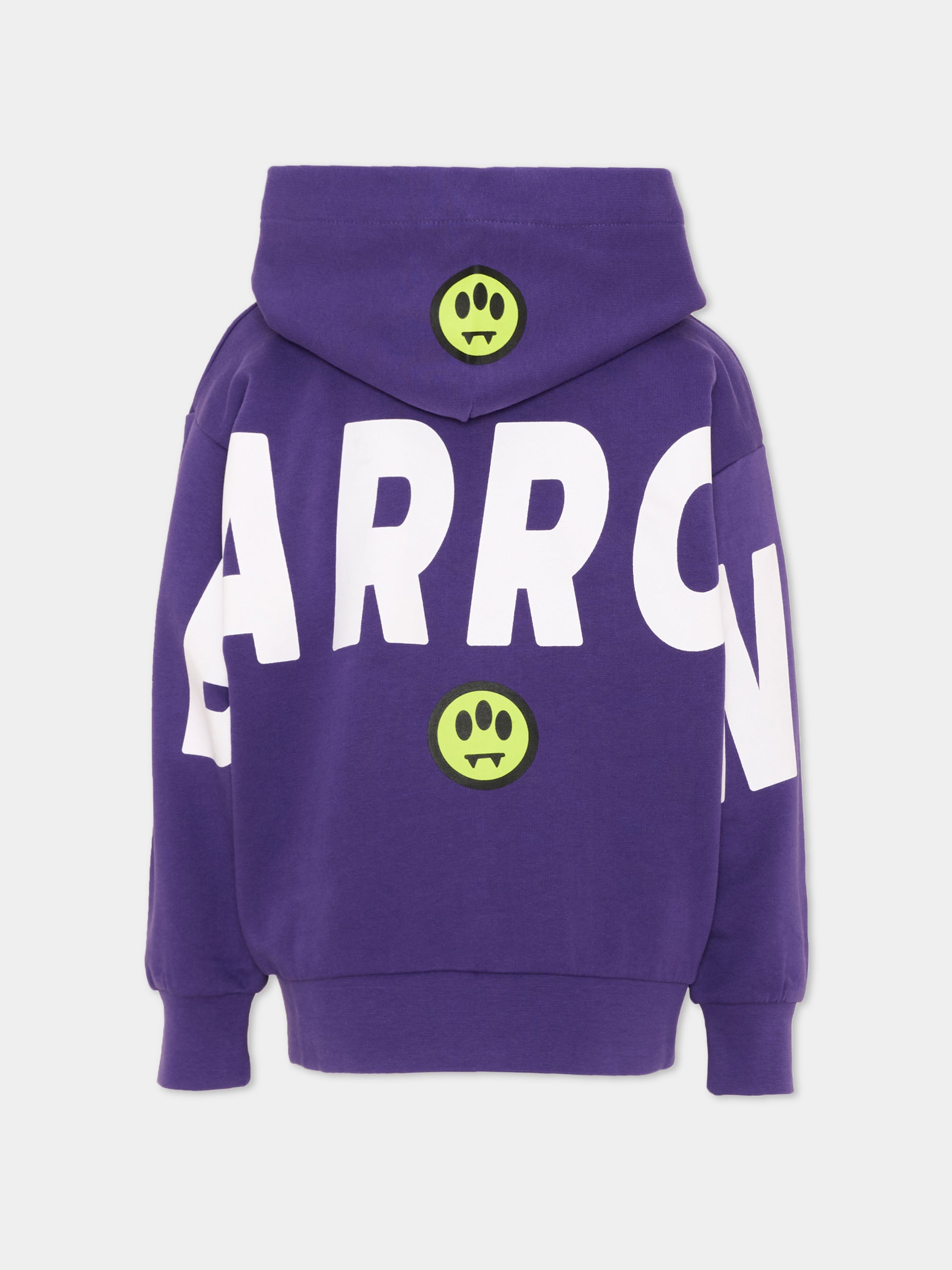 Felpa con cappuccio viola con logo,Barrow,F6BKJUZH017 410