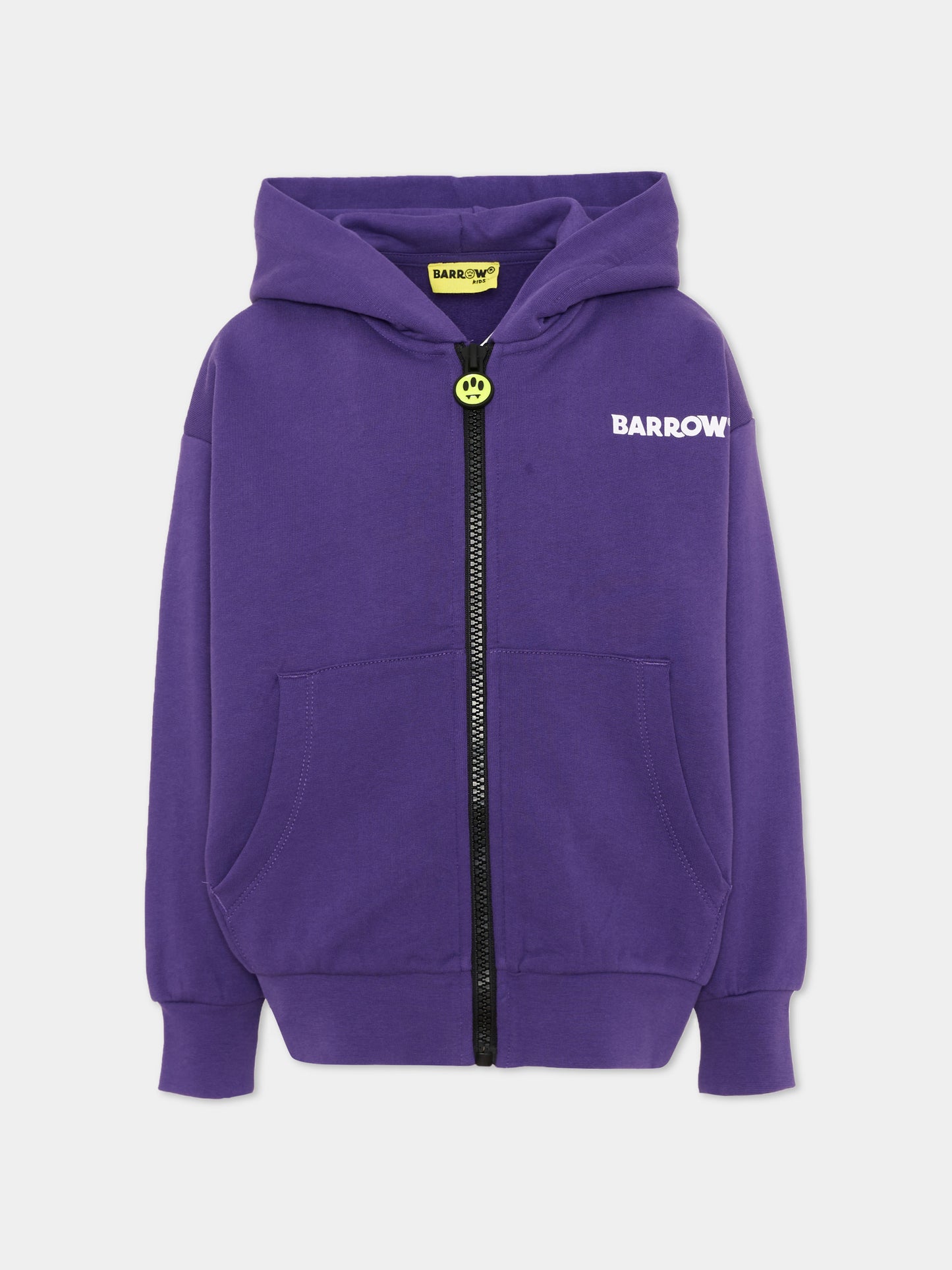 Felpa con cappuccio viola con logo,Barrow,F6BKJUZH017 410