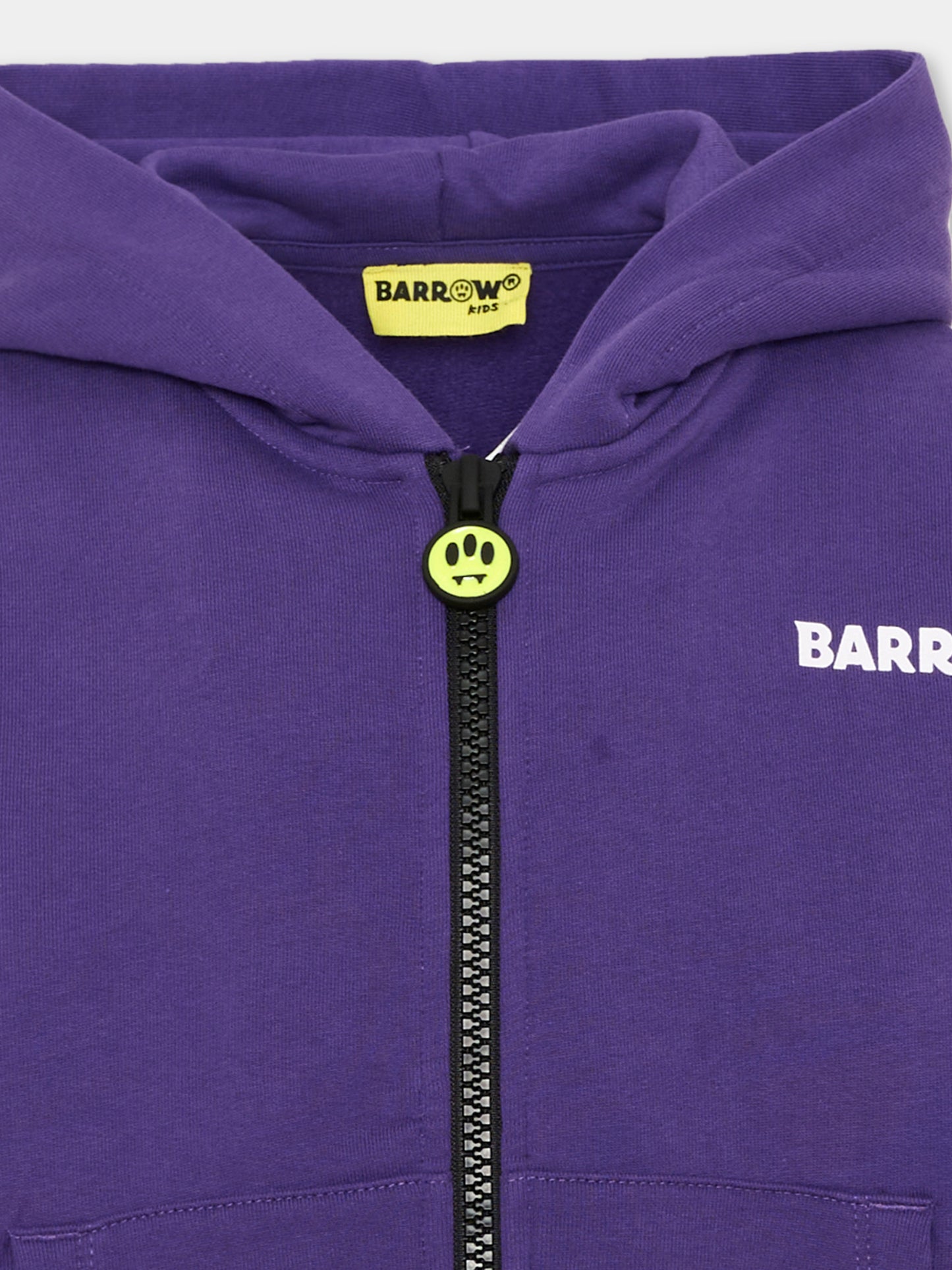 Felpa con cappuccio viola con logo,Barrow,F6BKJUZH017 410