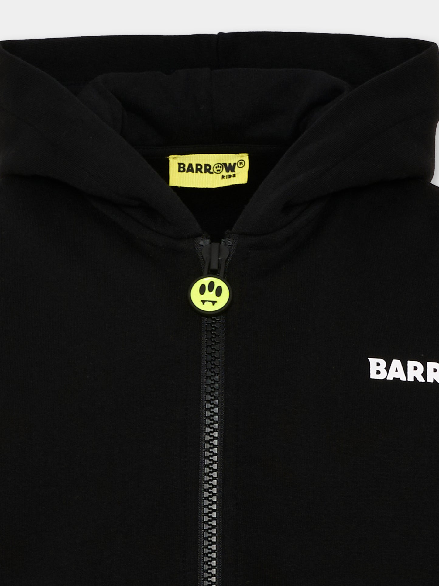 Felpa con cappuccio nera con logo,Barrow,F6BKJUZH061 110
