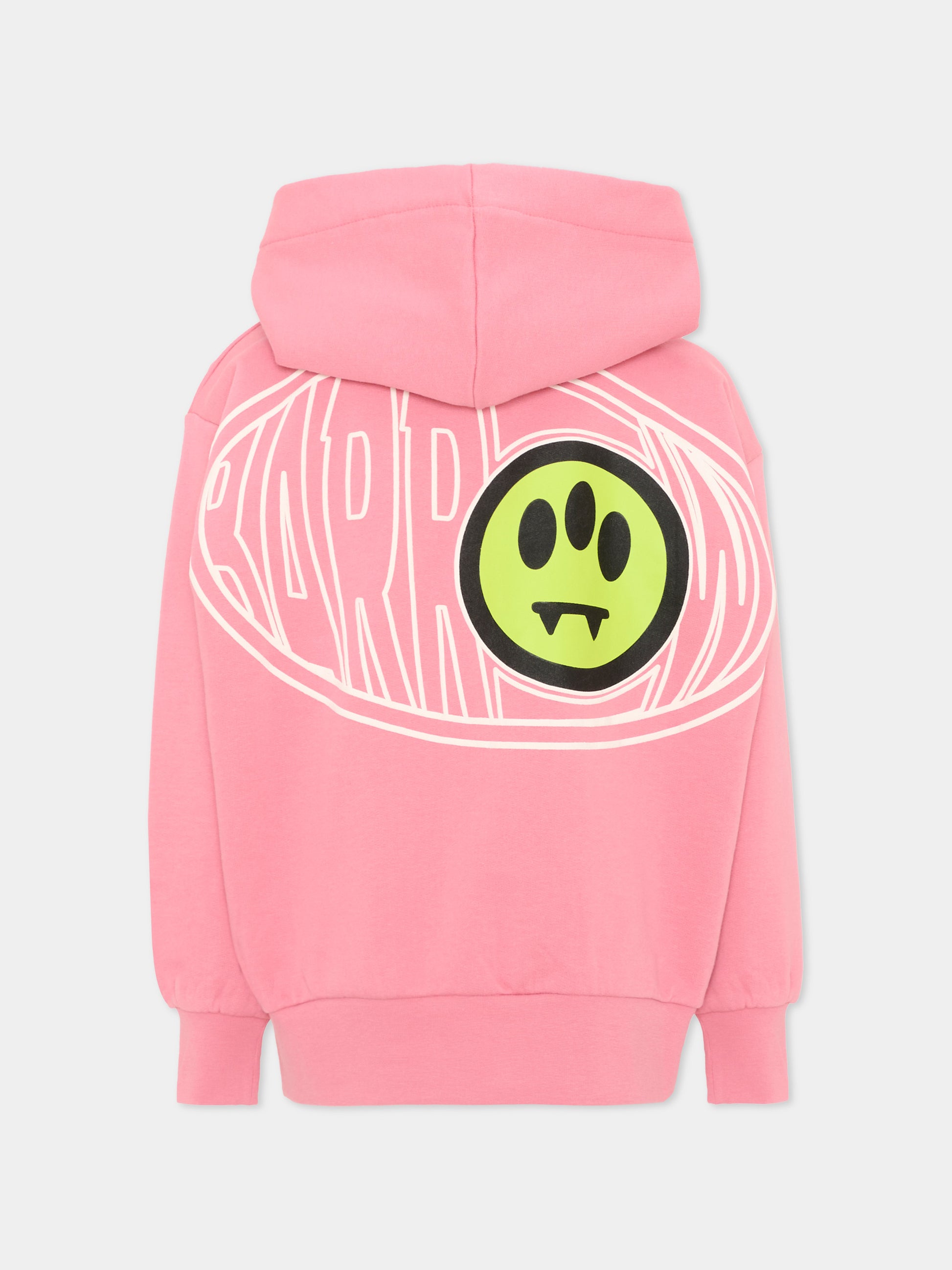 Felpa con cappuccio rosa con logo,Barrow,F6BKJUZH061 409