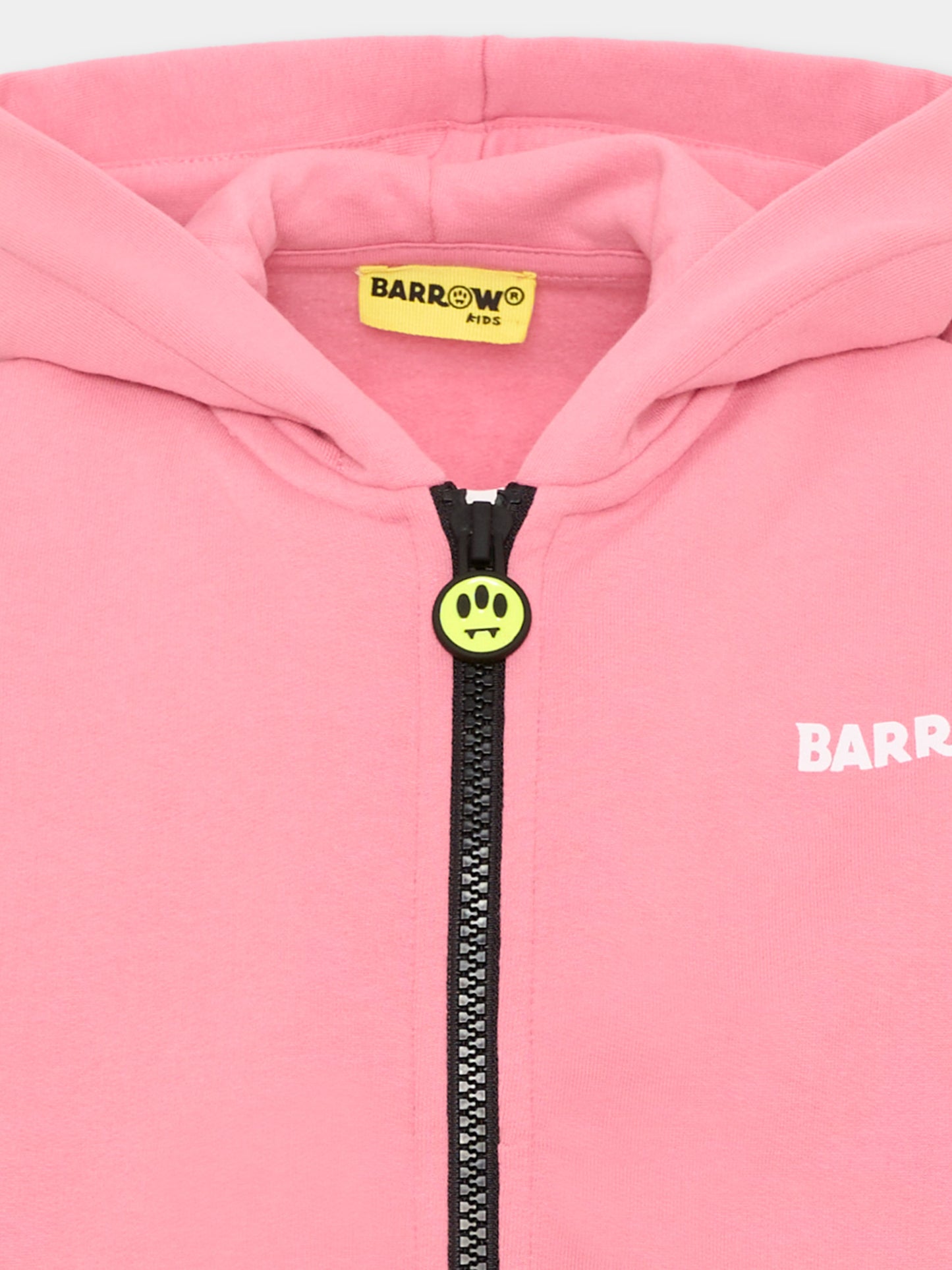 Felpa con cappuccio rosa con logo,Barrow,F6BKJUZH061 409