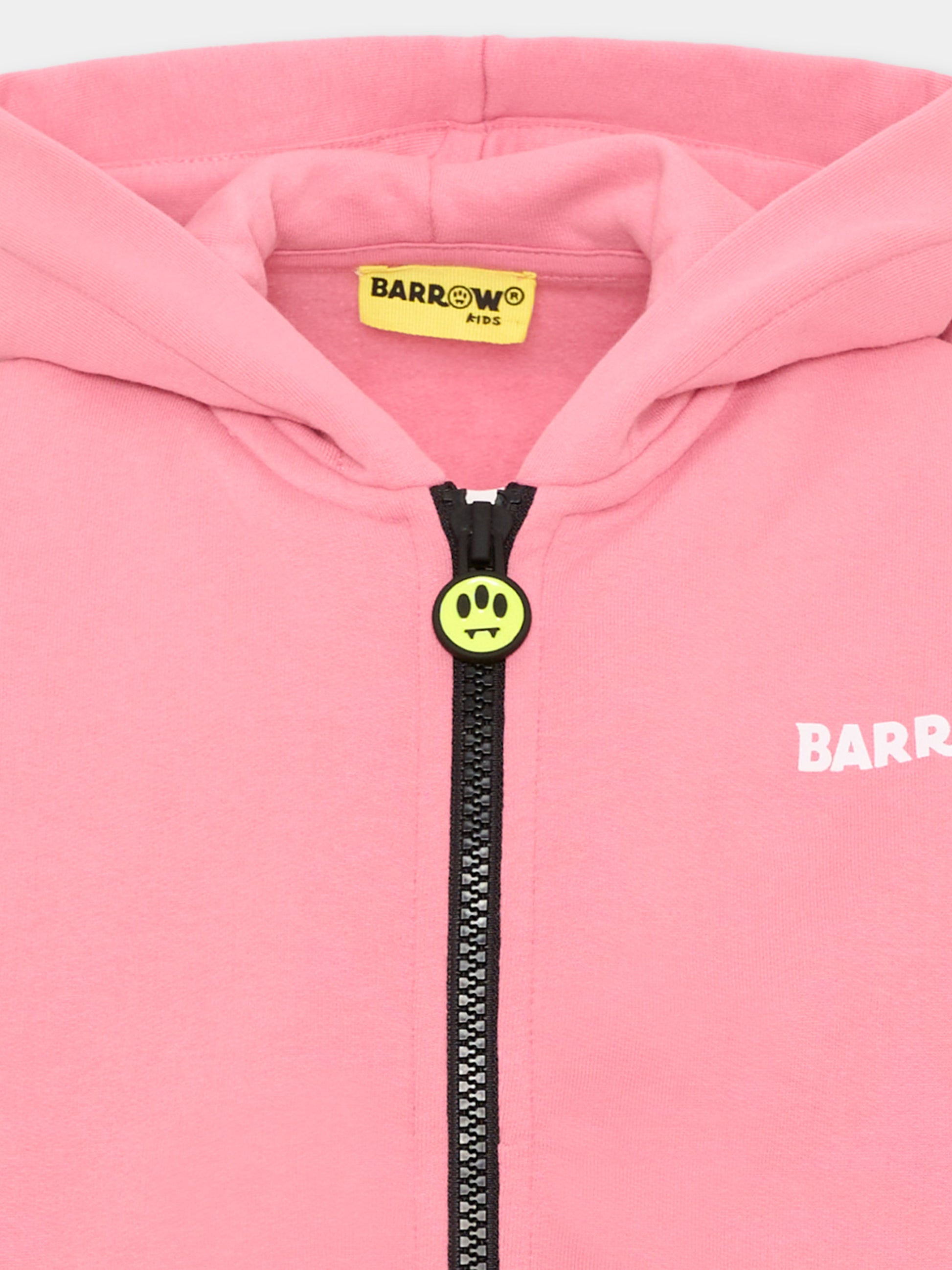 Felpa con cappuccio rosa con logo,Barrow,F6BKJUZH061 409
