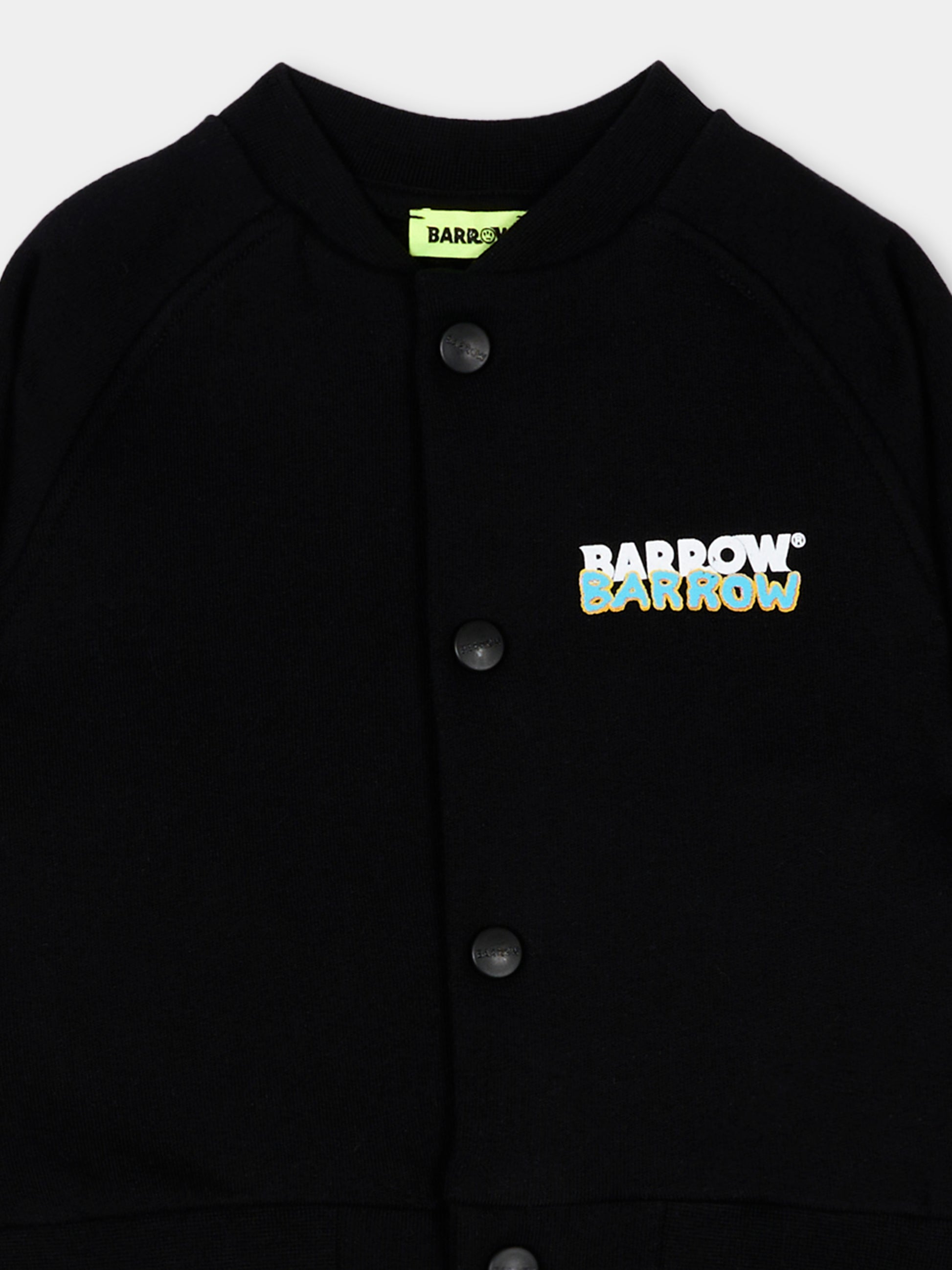 Completo sportivo nero per neonato con logo,Barrow,F6BKNBCF187 110