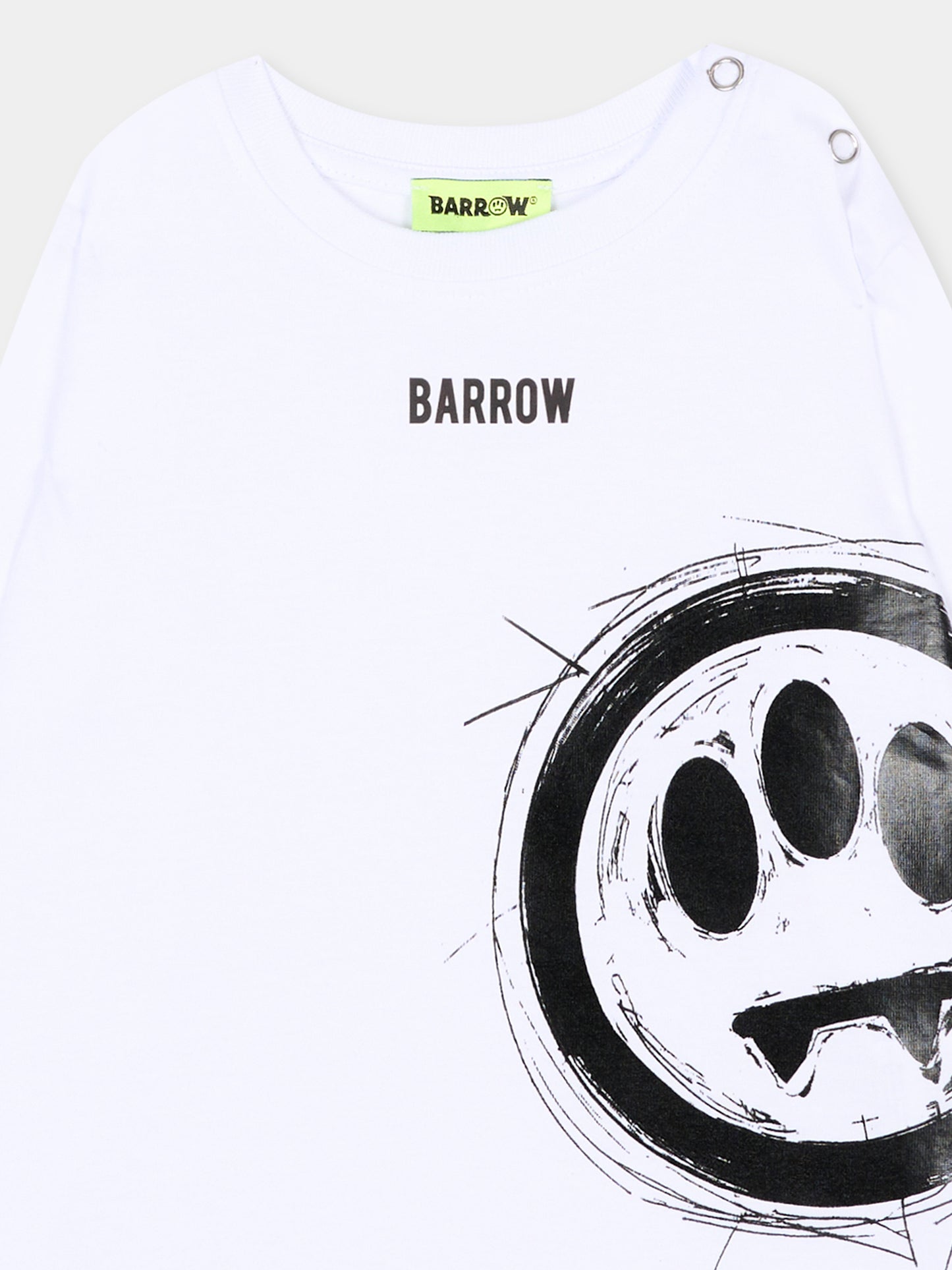 T-Shirt bianca per neonato con smile,Barrow,F6BKNBTH185 002