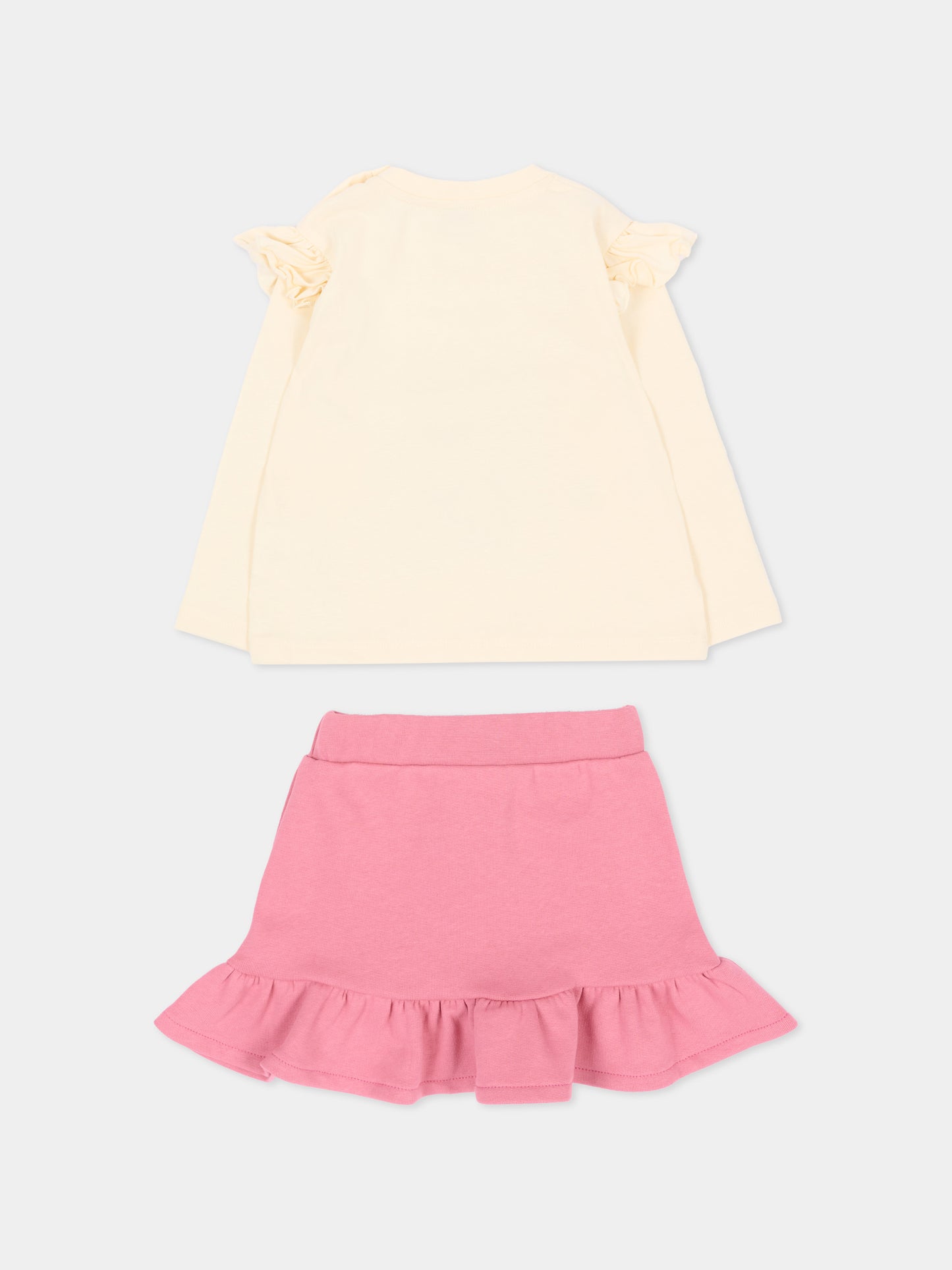 Completo sportivo rosa per neonata con orsetto,Barrow,F6BKNGSS208 013/409