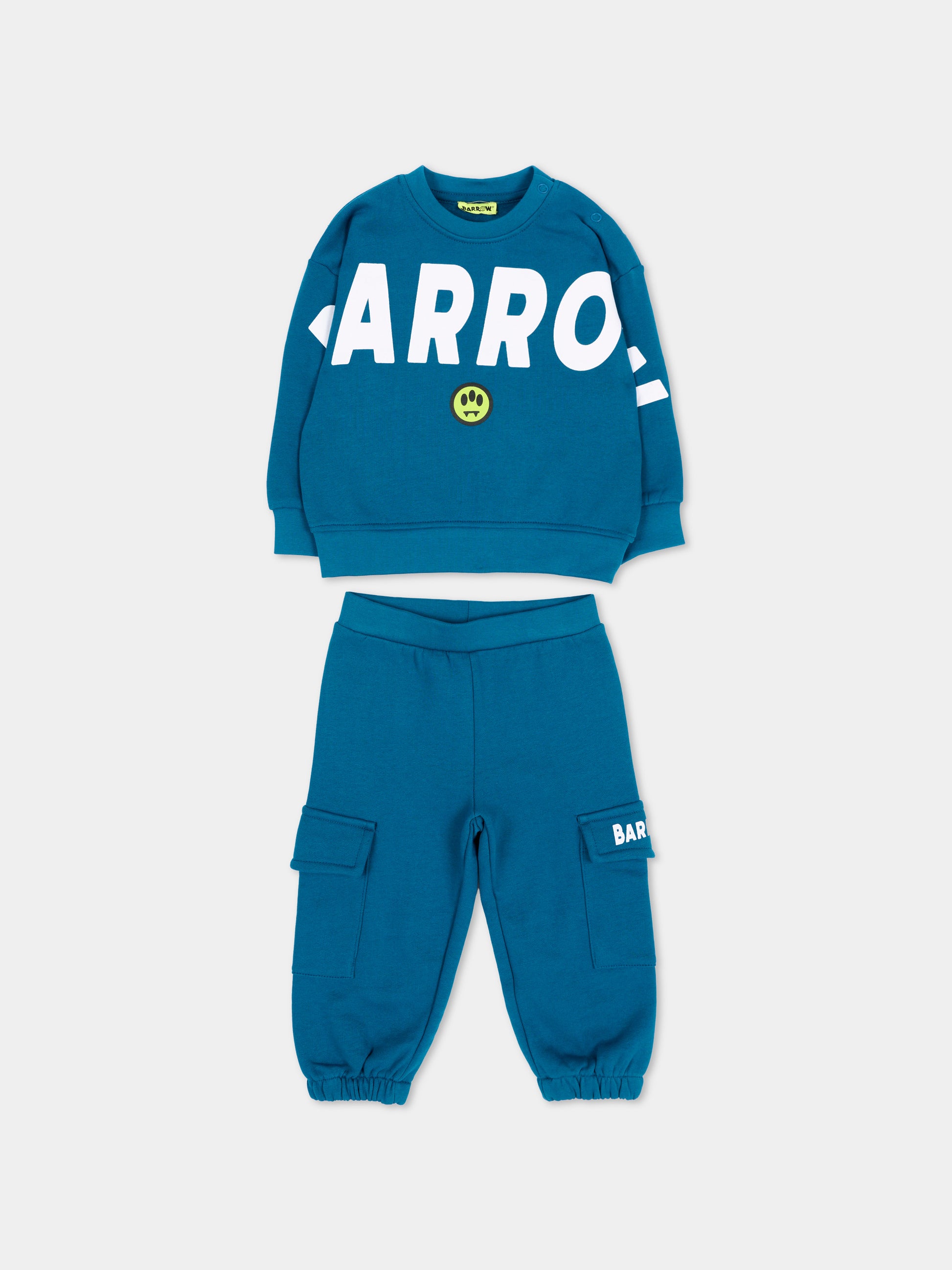 Completo sportivo lungo verde con stampa,Barrow,F6BKUNSF189 059