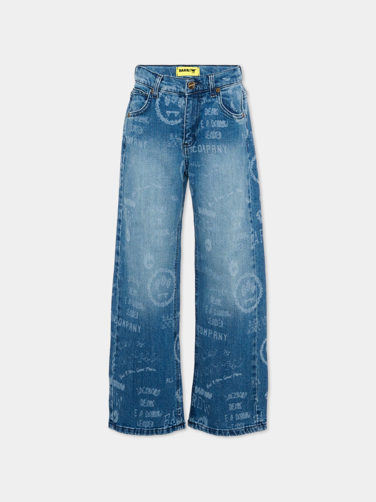 Jeans denim per bambini con stampa,Barrow,F6BKJUDP055 062