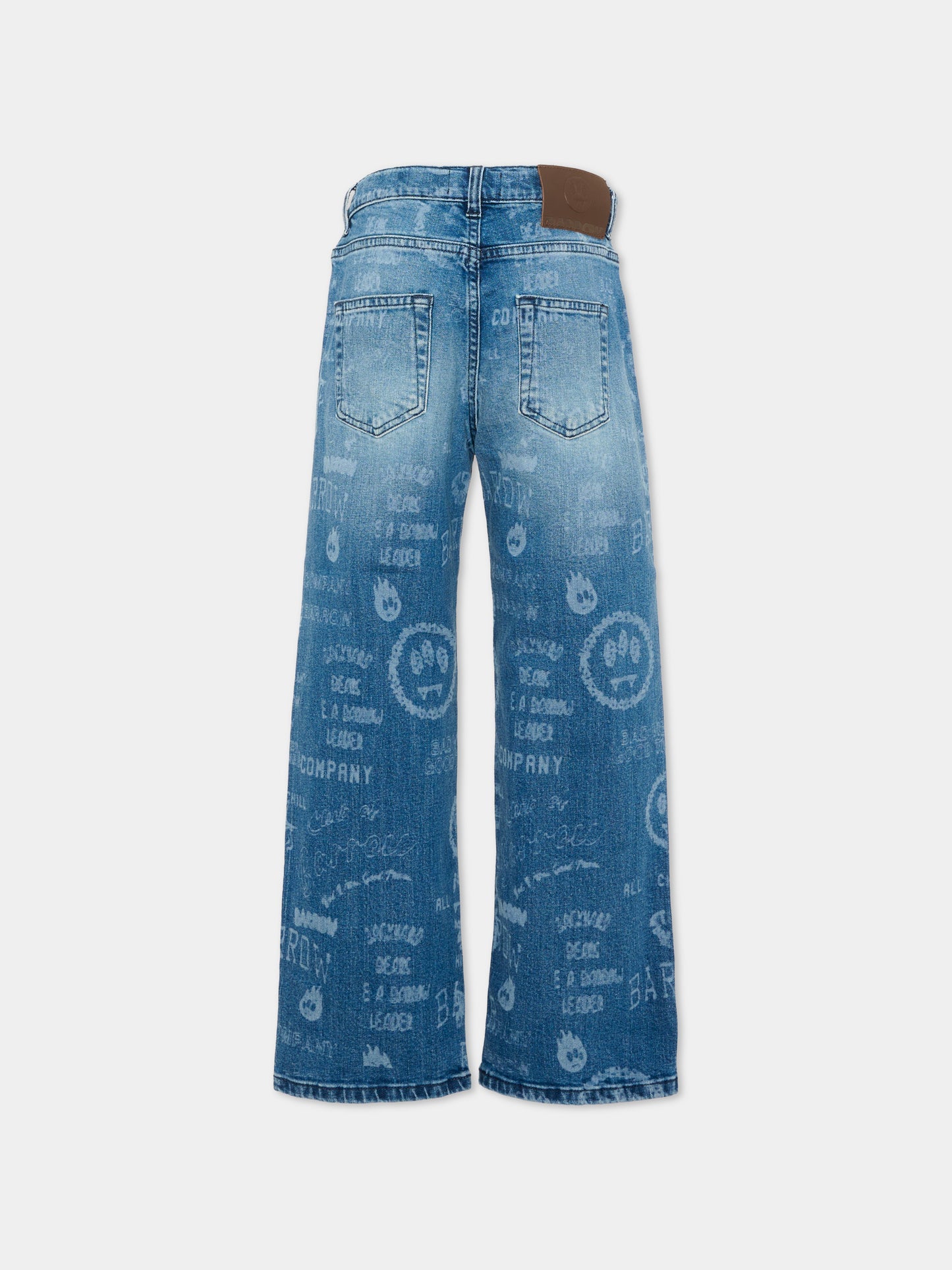 Jeans denim per bambini con stampa,Barrow,F6BKJUDP055 062