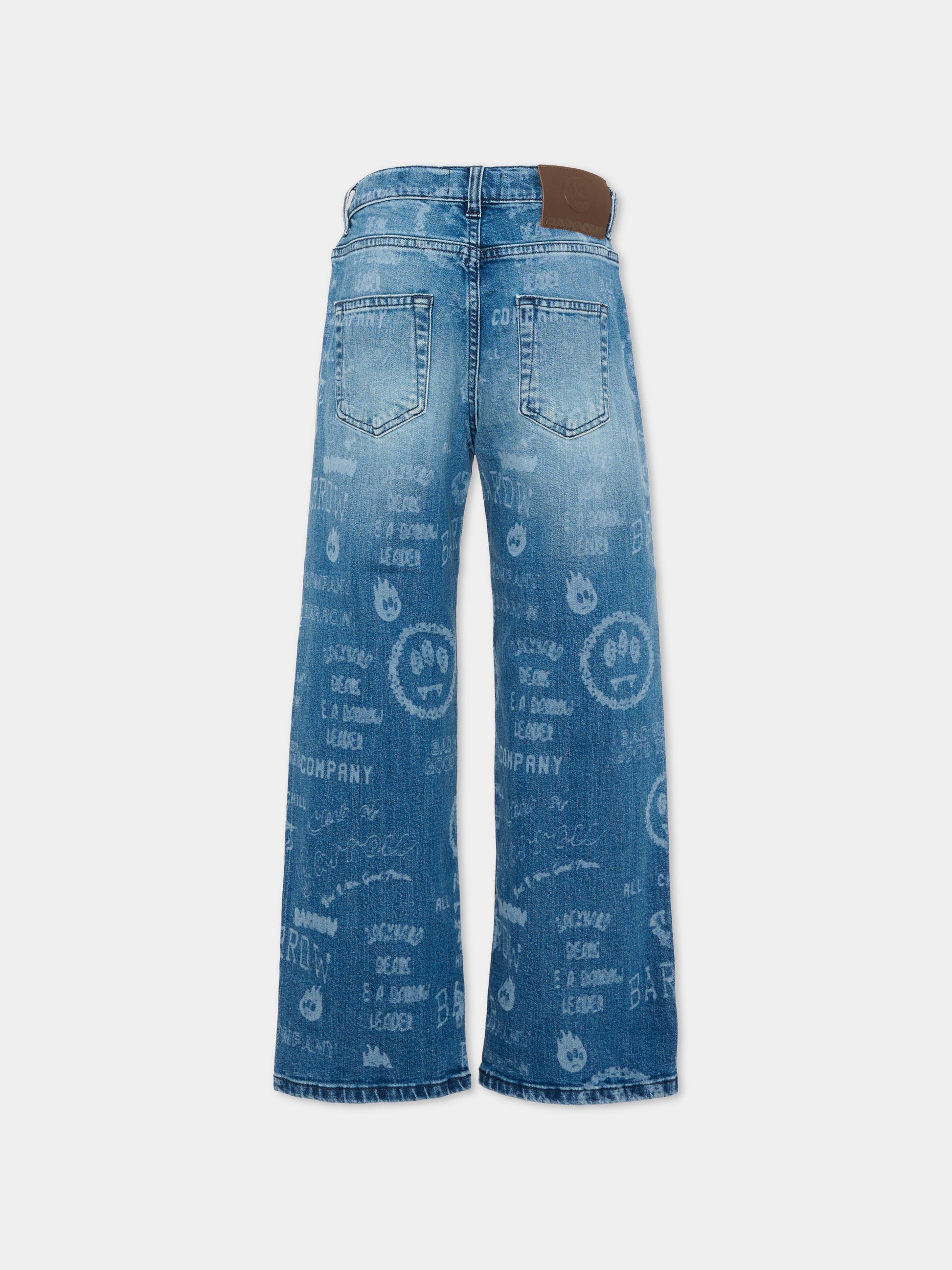 Jeans denim per bambini con stampa,Barrow,F6BKJUDP055 062