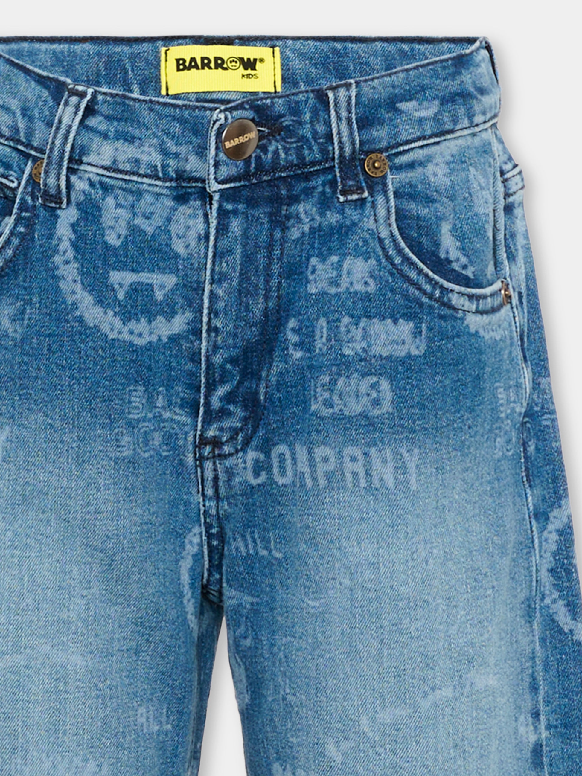 Jeans denim per bambini con stampa,Barrow,F6BKJUDP055 062