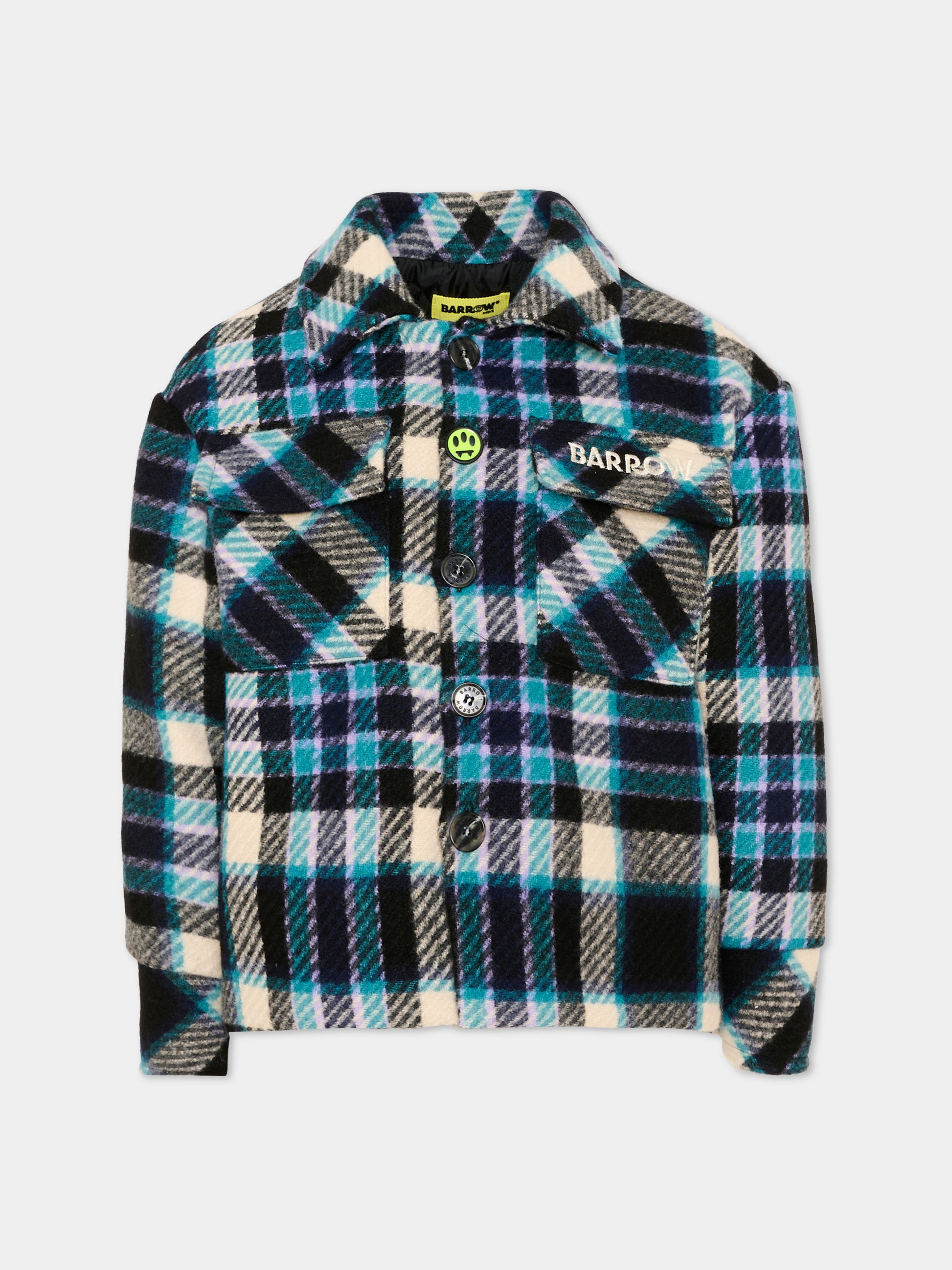 Giubbotto blu per bambino tartan,Barrow,F6BKJBJK064 200