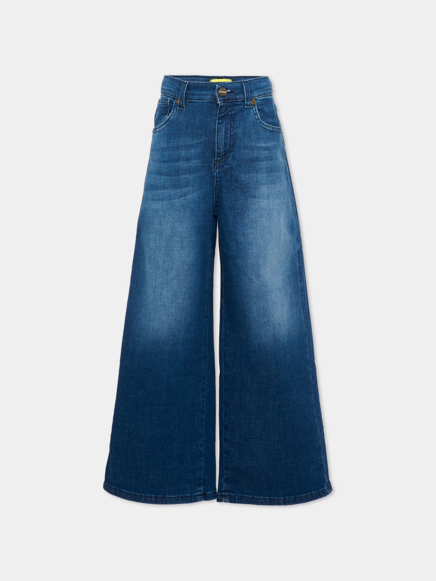 Jeans denim per bambina con patch,Barrow,F6BKJGDP054 062
