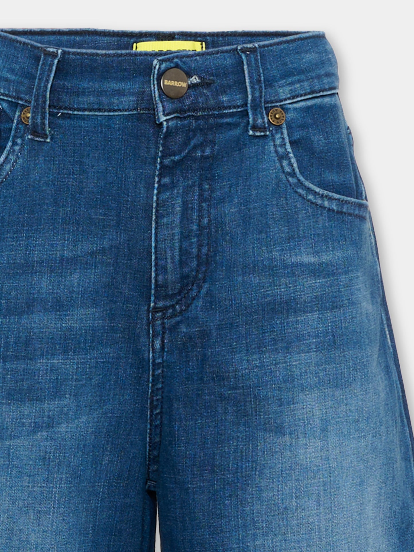 Jeans denim per bambina con patch,Barrow,F6BKJGDP054 062