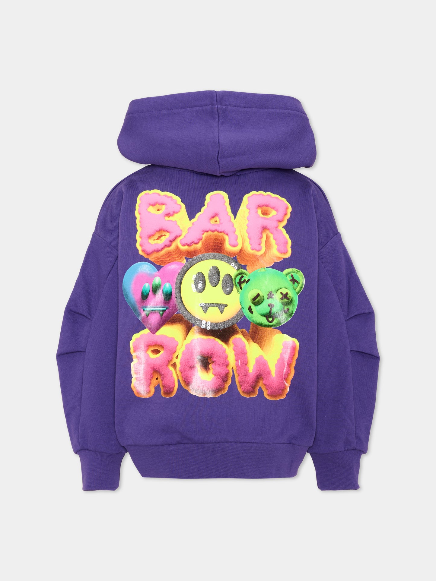 Felpa viola per bambina con logo,Barrow,F6BKJGHS171 410
