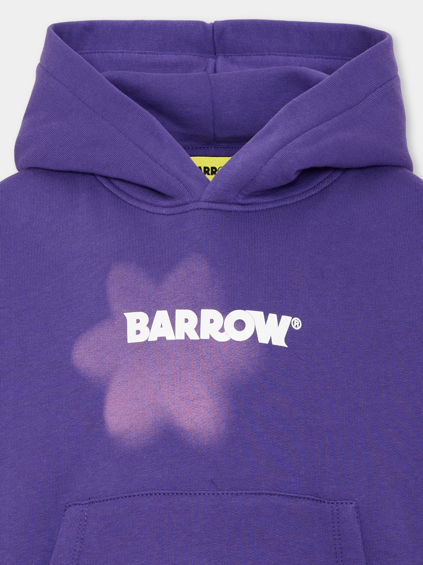 Felpa viola per bambina con logo,Barrow,F6BKJGHS171 410